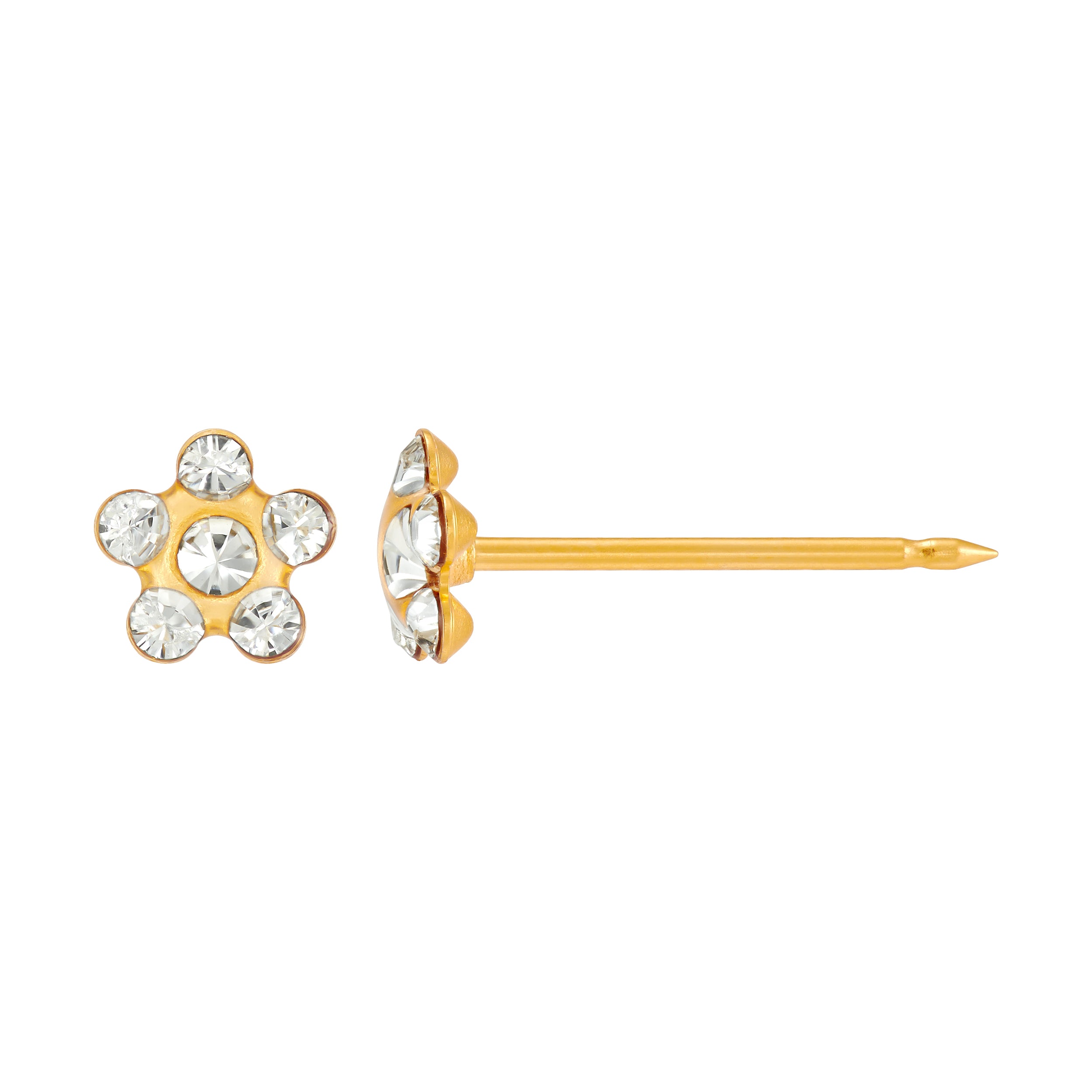 24ct Gold Plated Crystal Flower - 805C