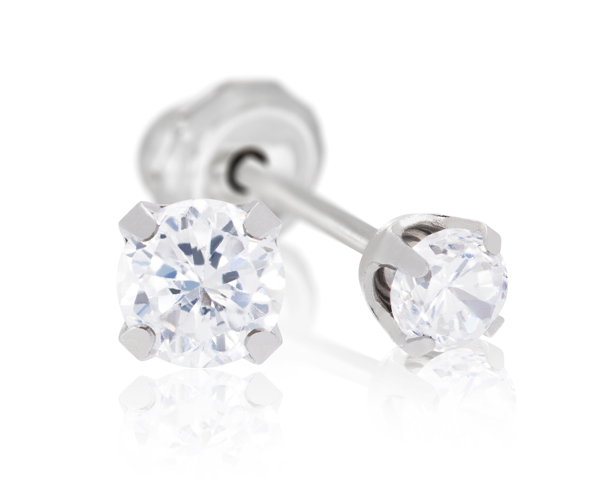 Medical Grade Stainless Steel 3mm CZ - LONG POST - 812C