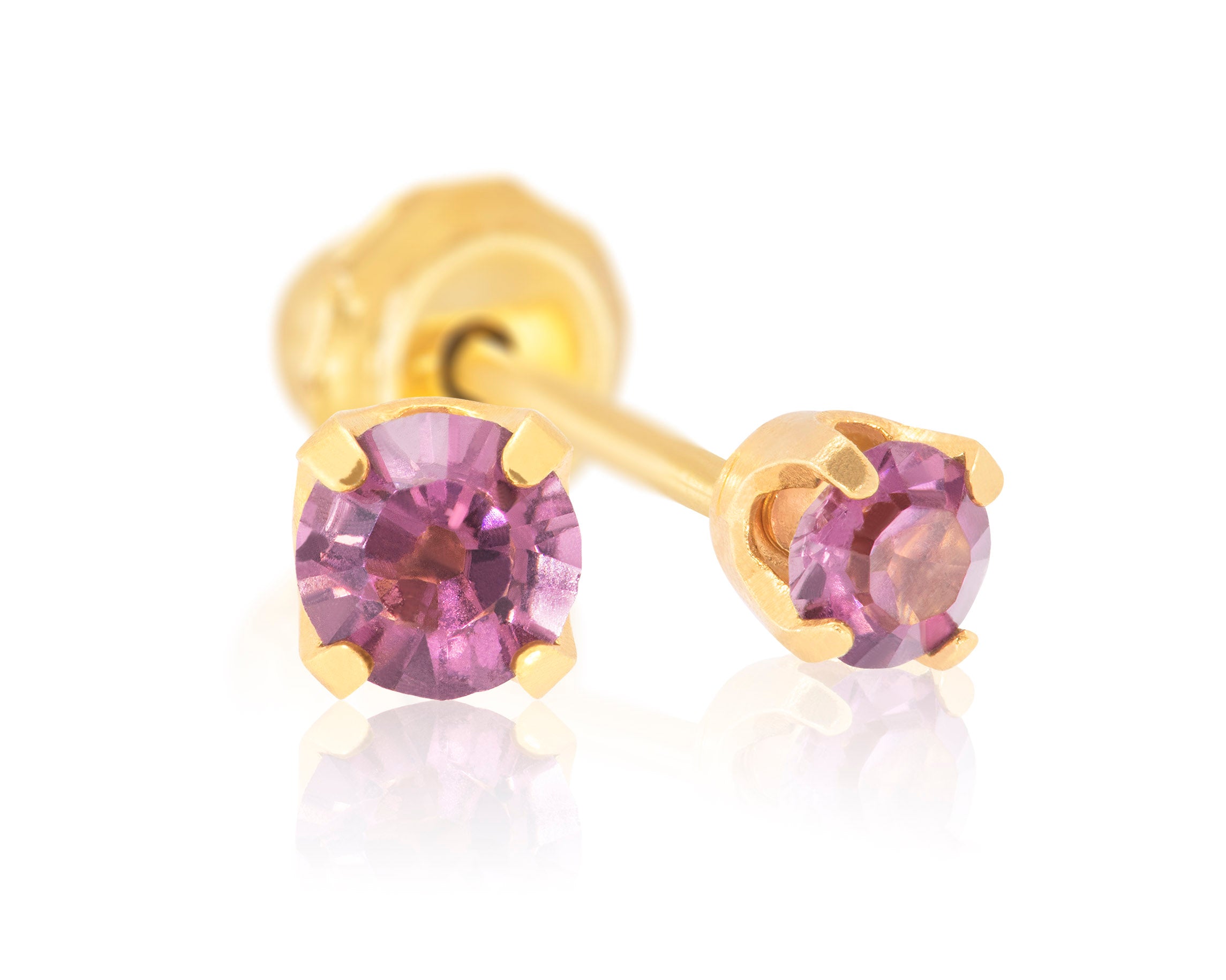 24ct Gold Plated Stainless Steel 3mm February - 82C