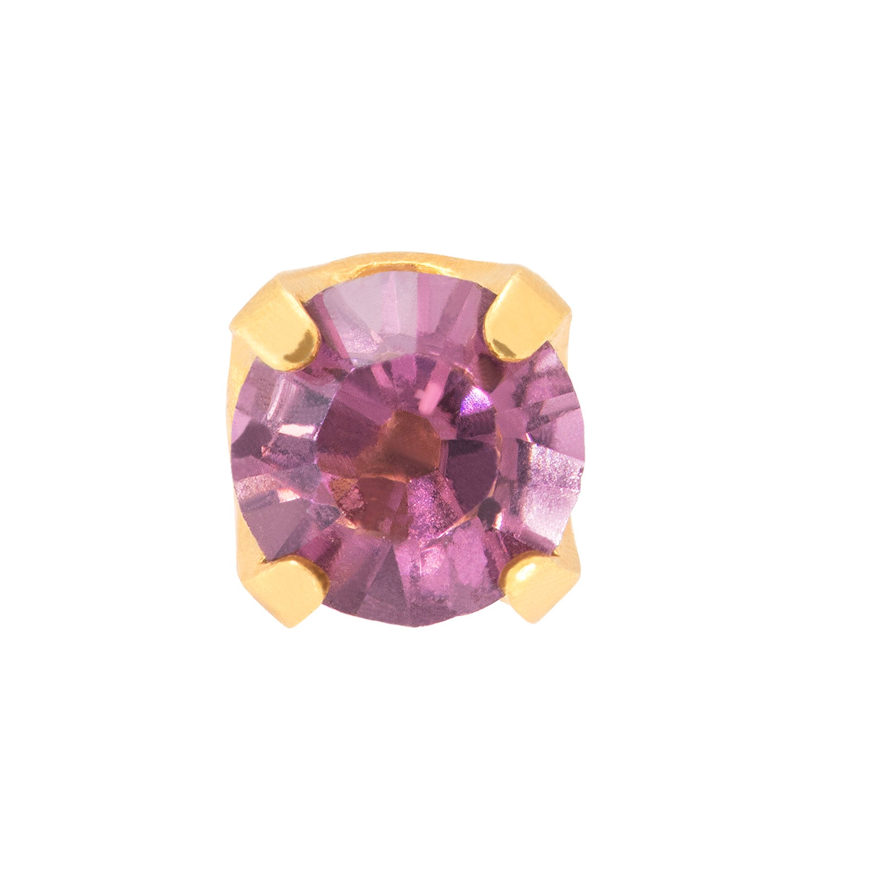 24ct Gold Plated Stainless Steel 3mm February - 82C