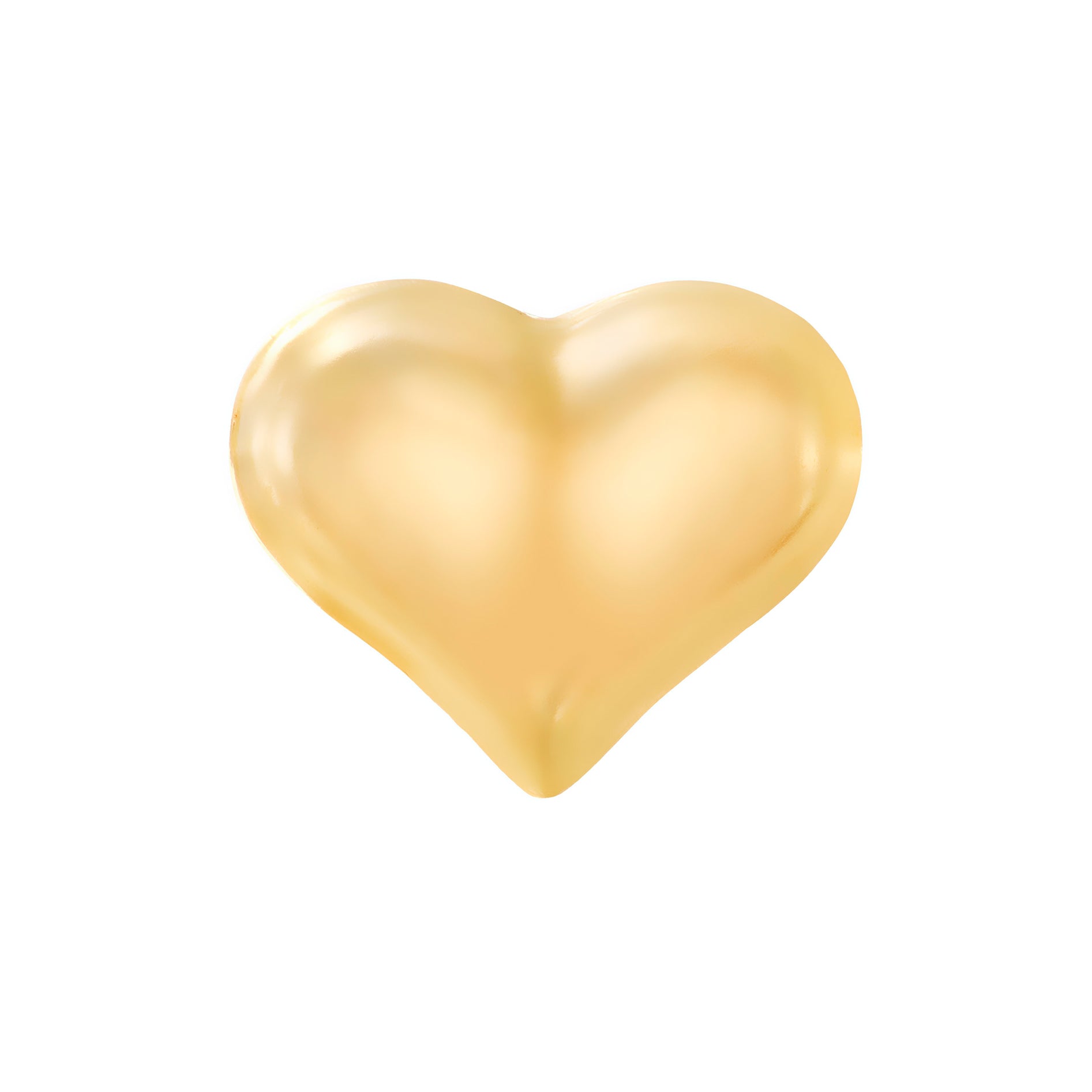 24ct Gold Plated Stainless Steel Puff Heart - 903C1