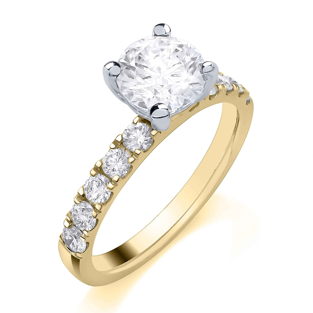 9ct Yellow Gold Lab Diamond Ring 2.53ct - AM4094