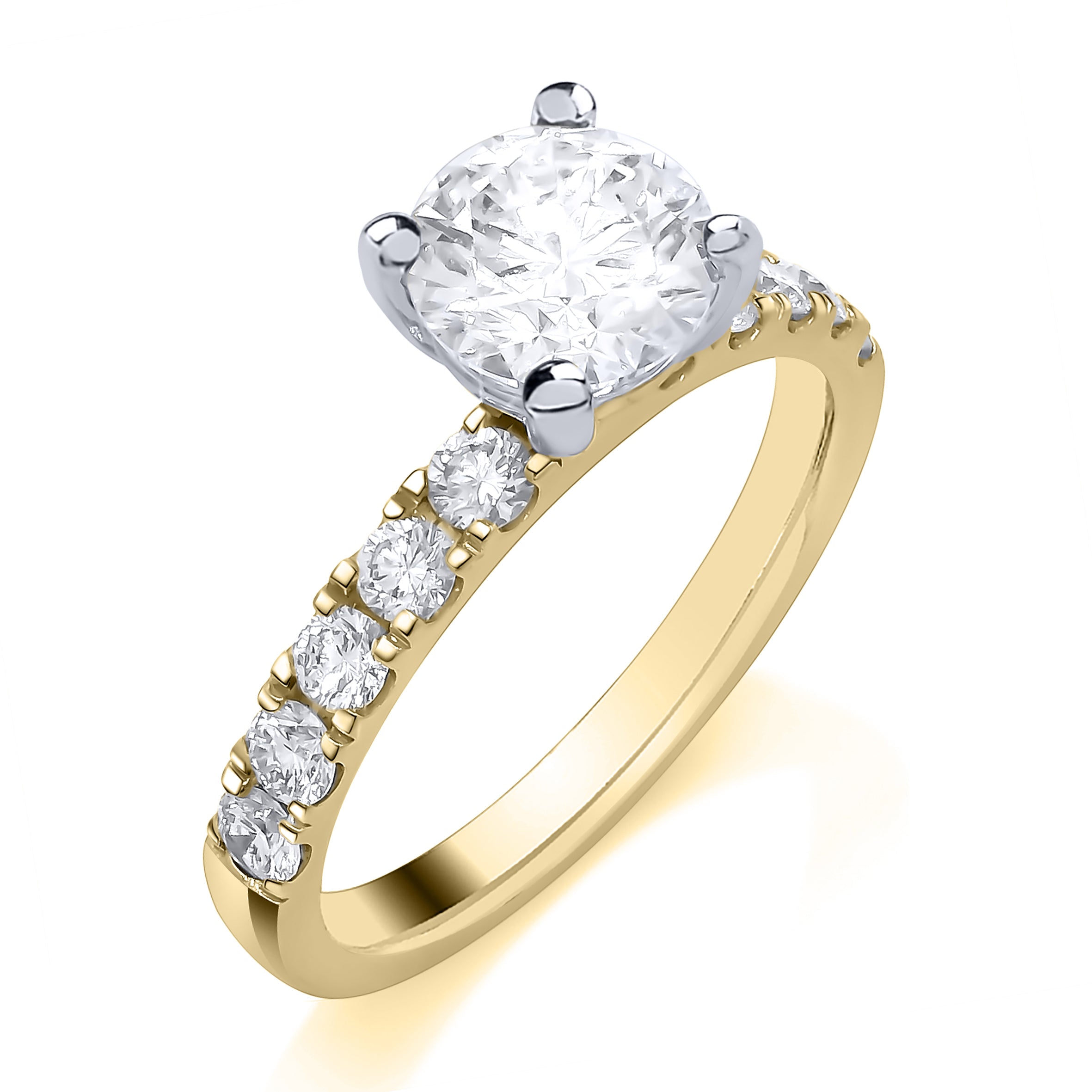 9ct Yellow Gold Lab Diamond Ring 2.53ct - AM4094