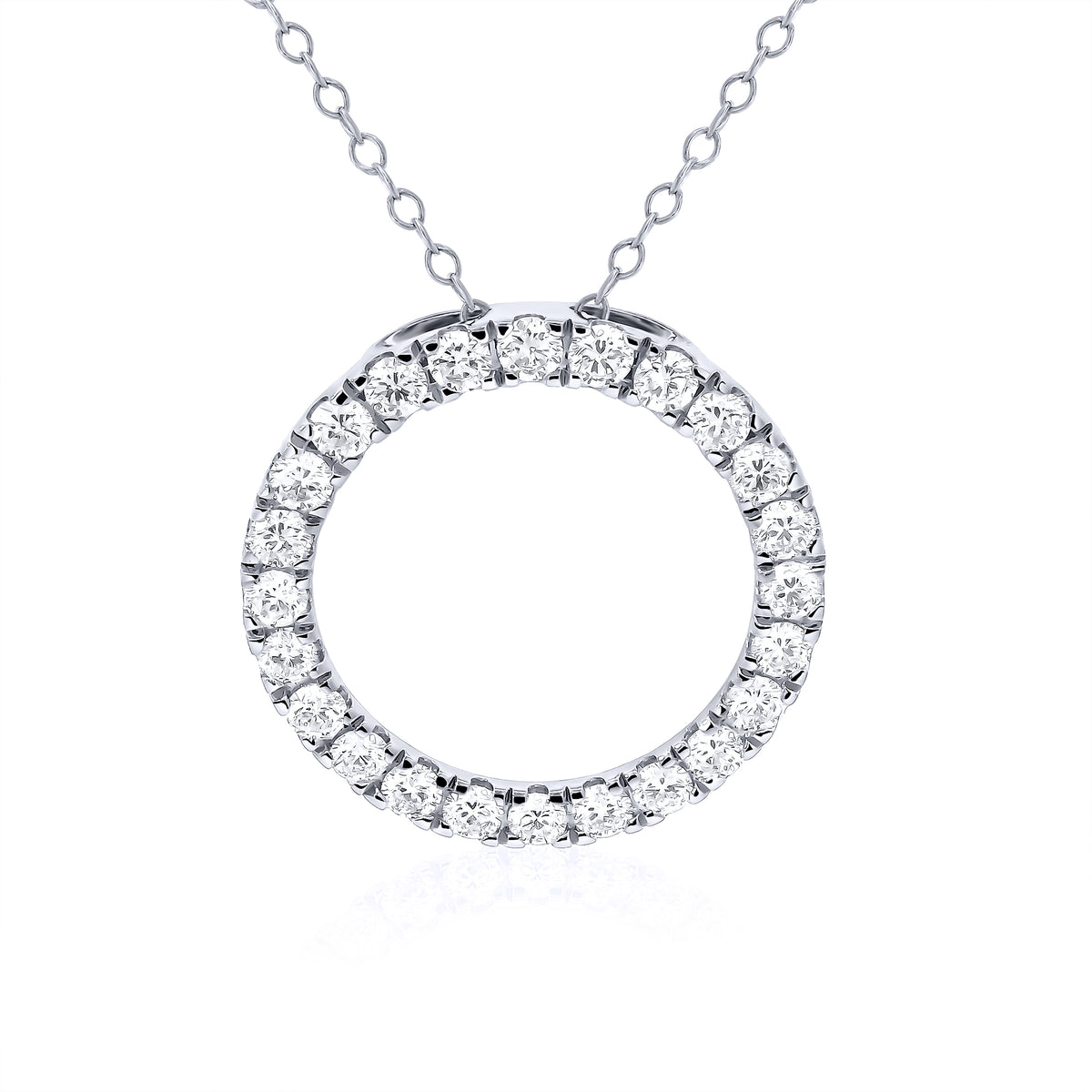 9ct White Gold 1.00ct Lab Diamond Circle of Life Pendant - AM4095