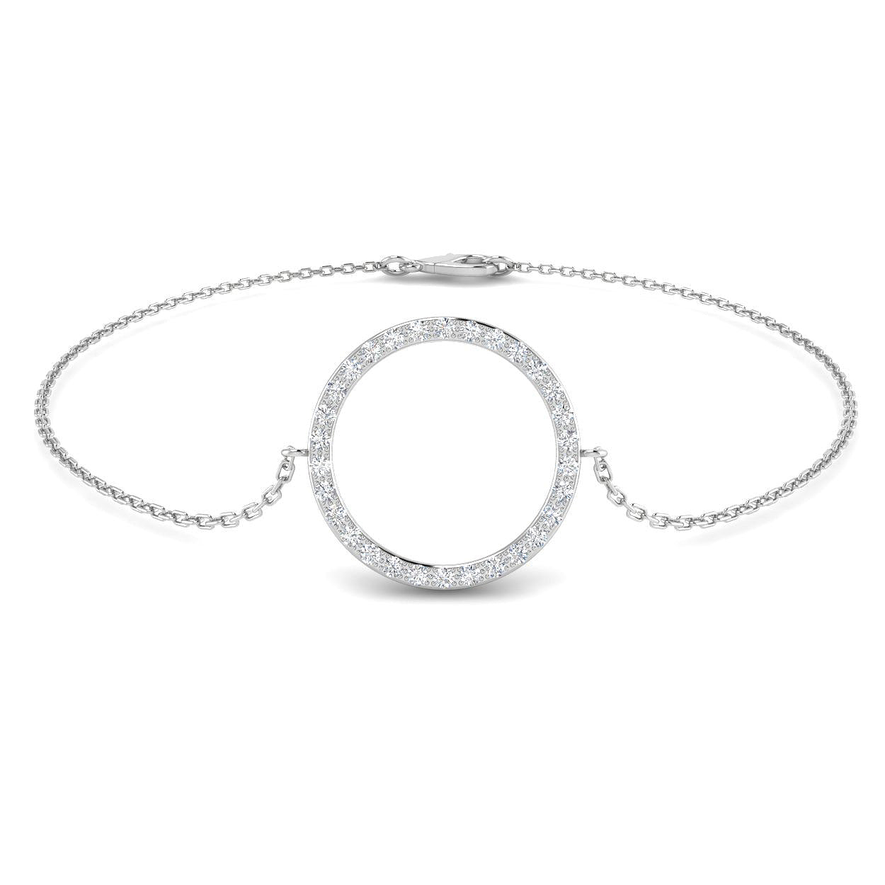 9ct Gold Diamond Circle Bracelet - LM1002 - Hallmark Jewellers Formby & The Jewellers Bench Widnes