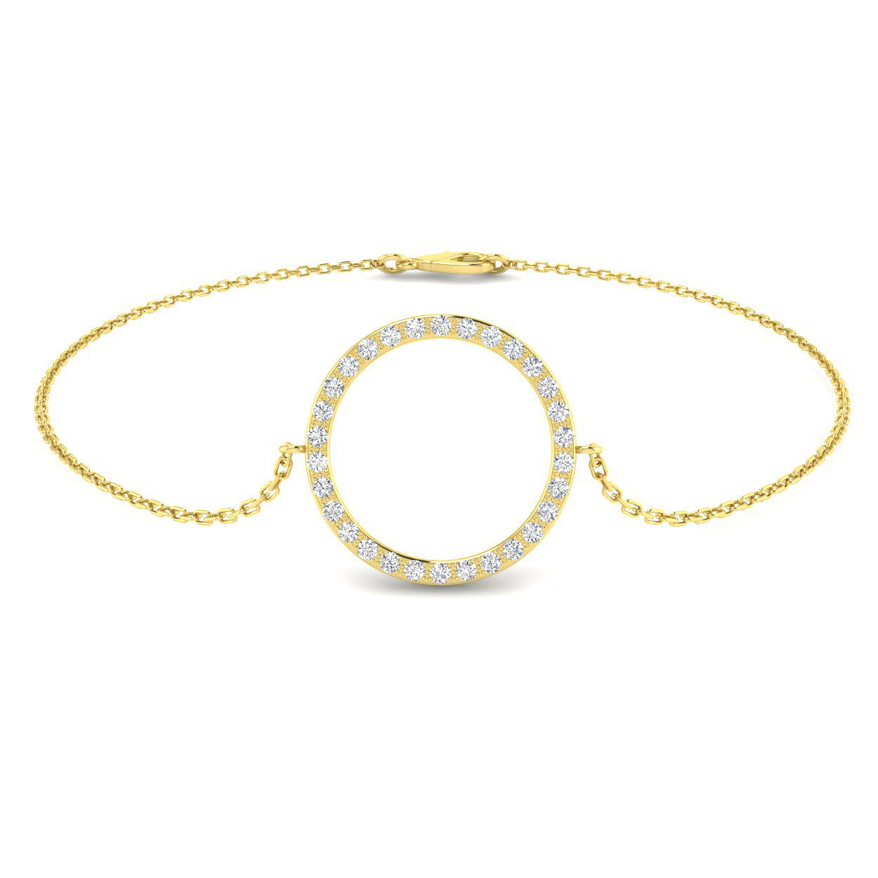 9ct Gold Diamond Circle Bracelet - LM1001 - Hallmark Jewellers Formby & The Jewellers Bench Widnes