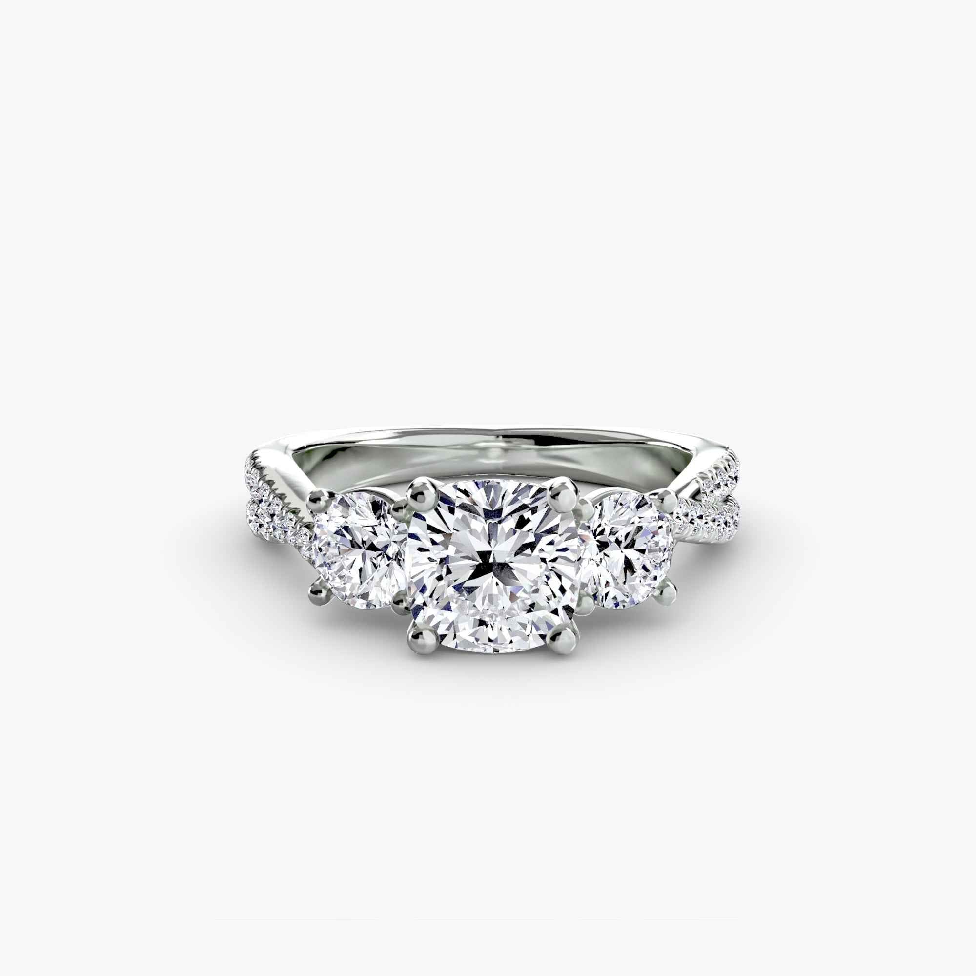 Three-Stone with Pavé Band 2