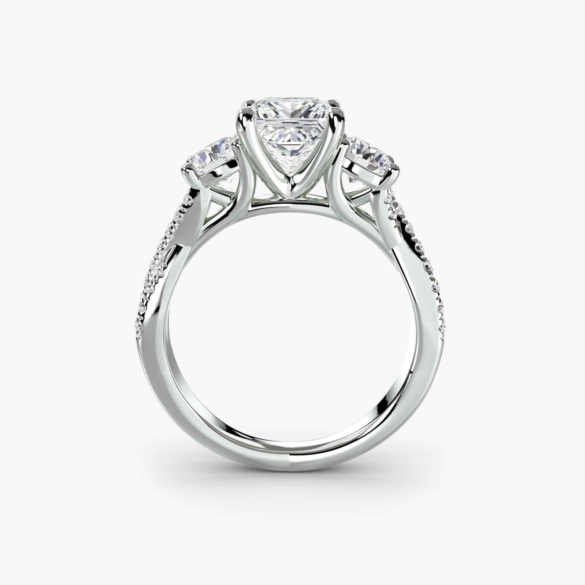 Three-Stone with Pavé Band 2