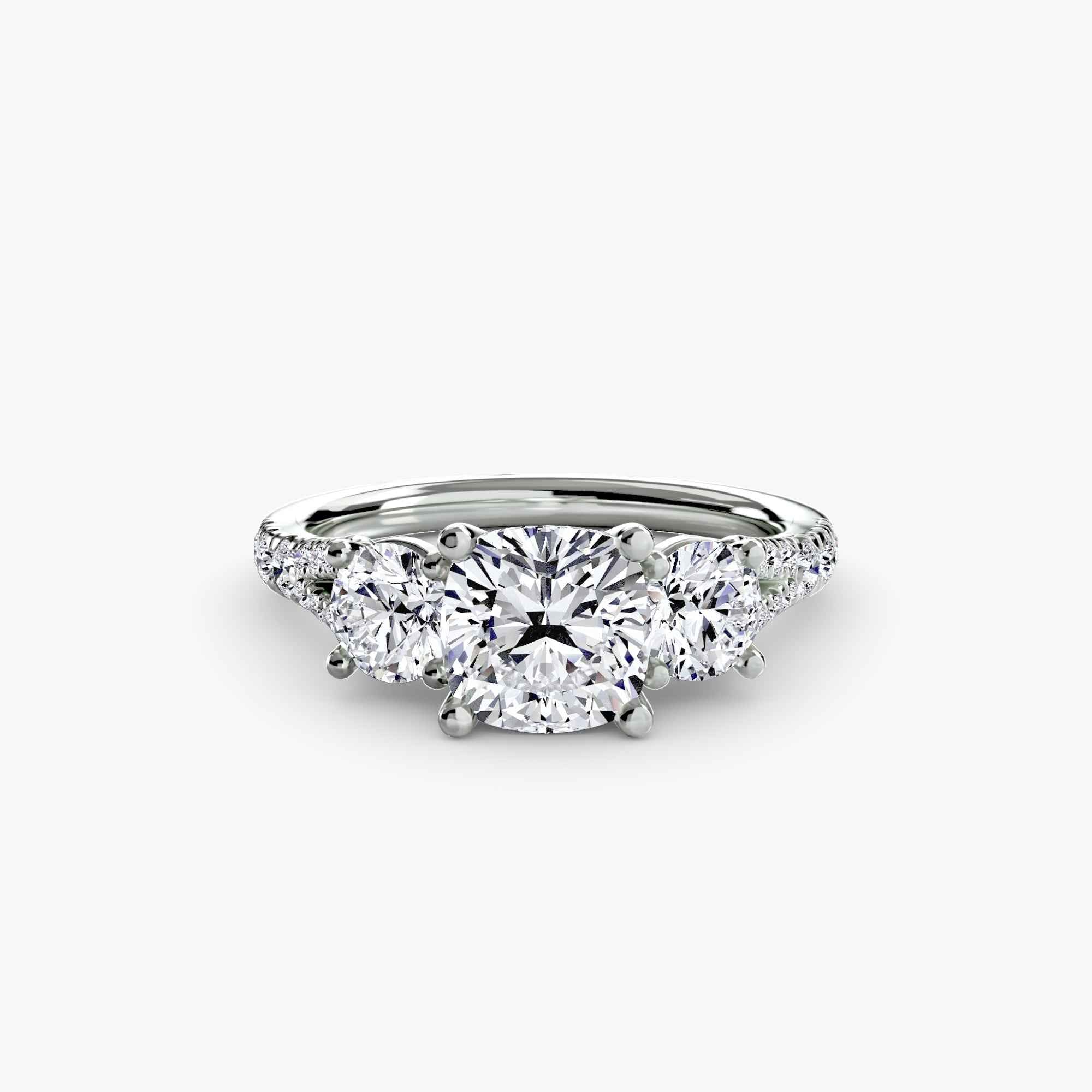 Three-Stone with Pavé Band 3