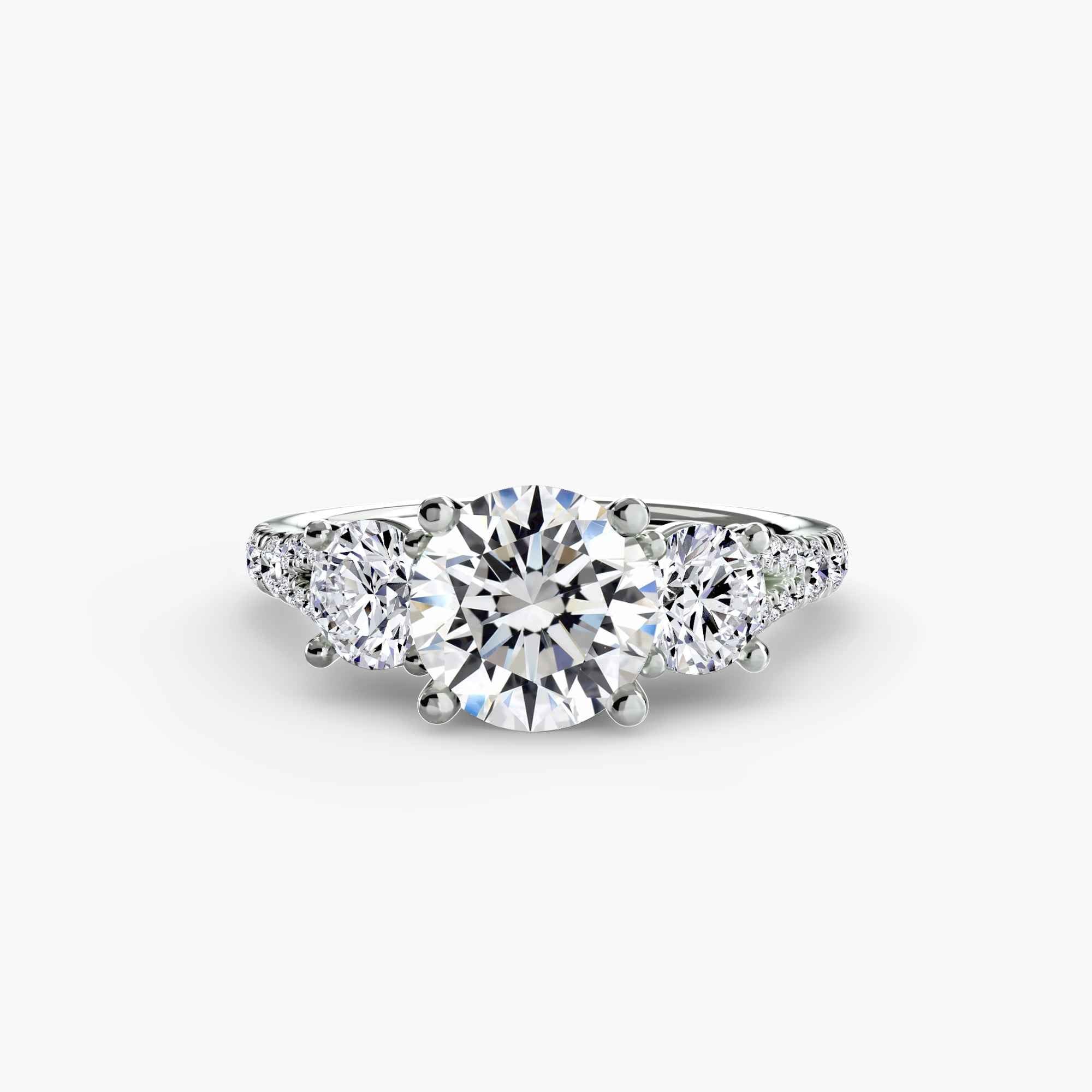 Three-Stone with Pavé Band 3