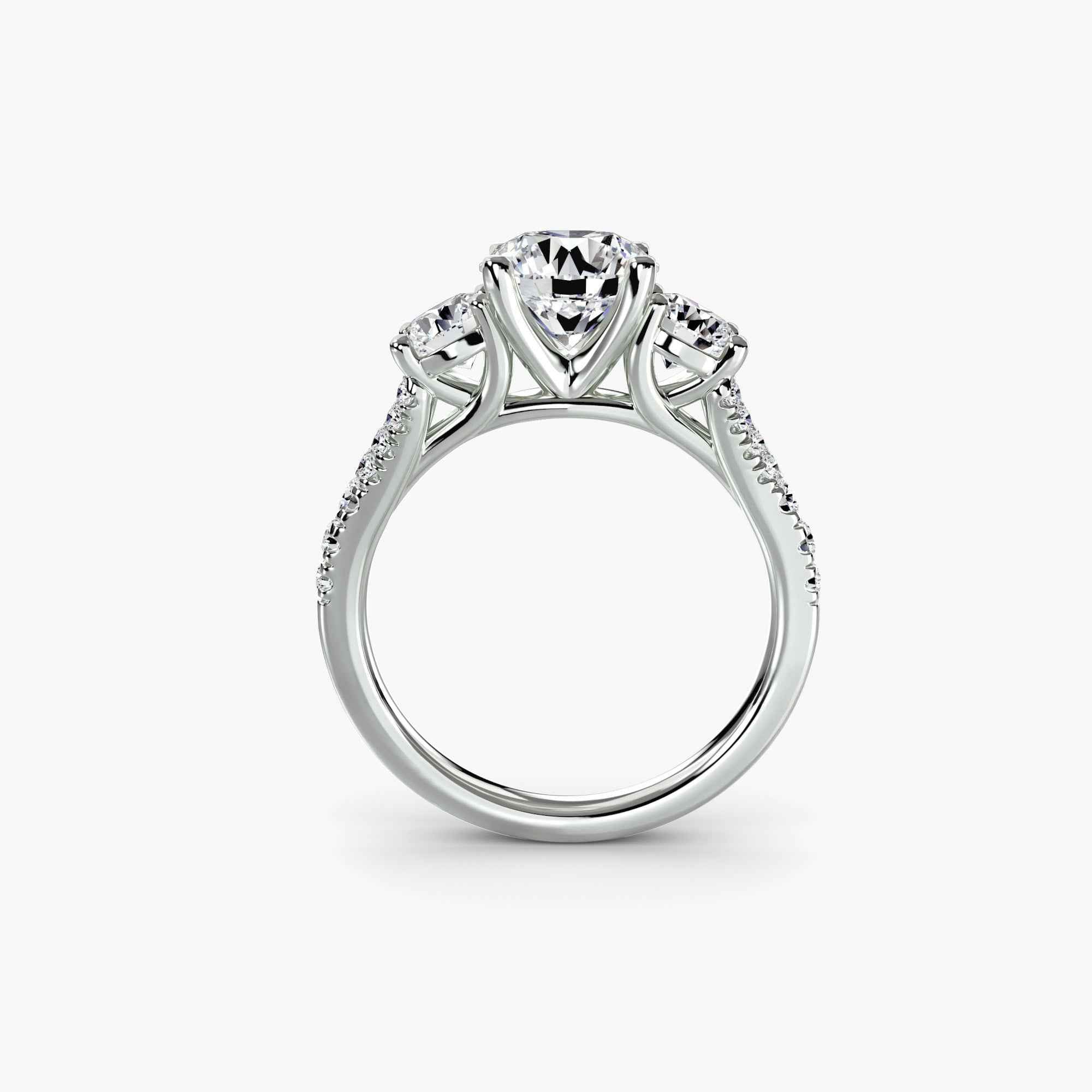 Three-Stone with Pavé Band 3