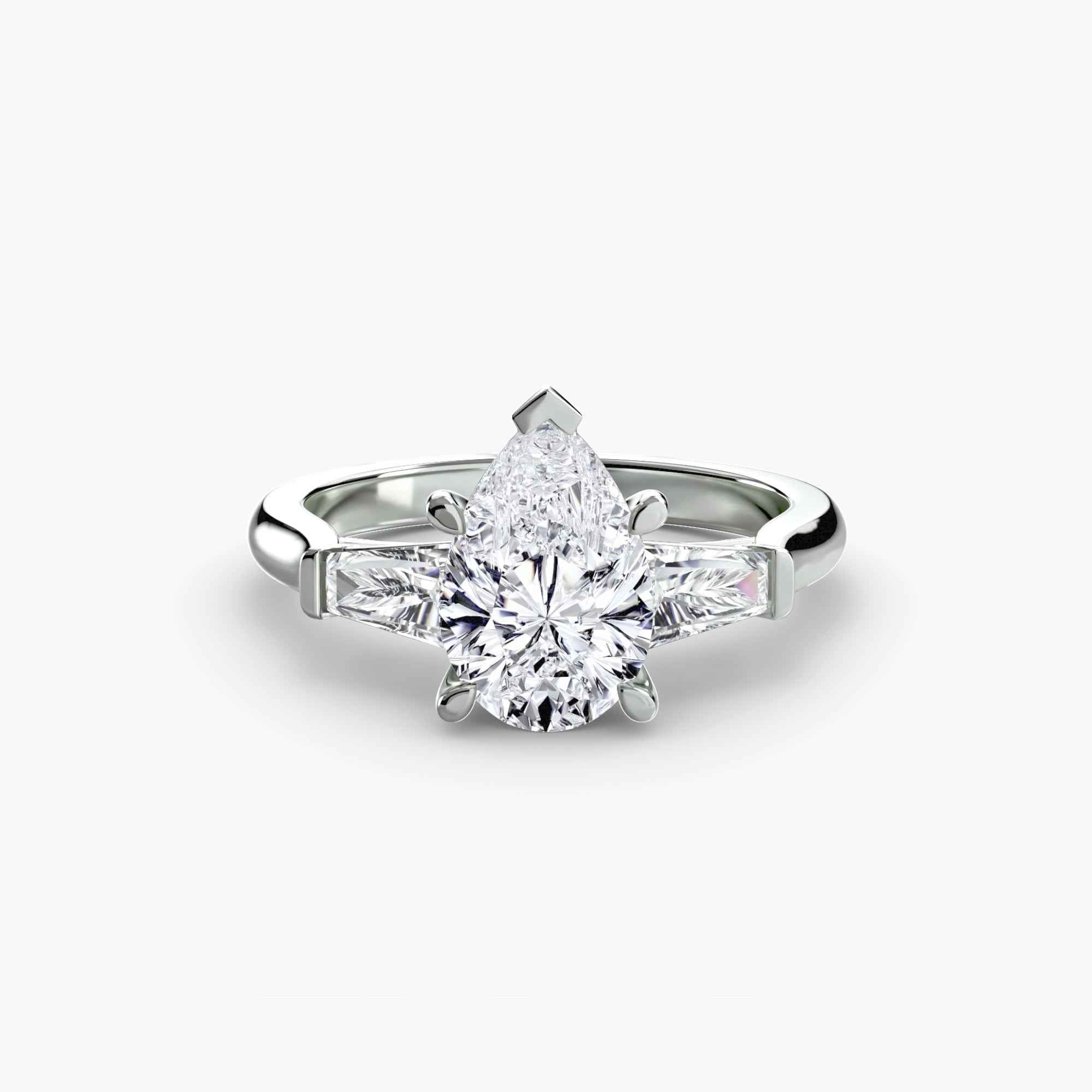 Three-Stone Ring (Baguette Side Stones)