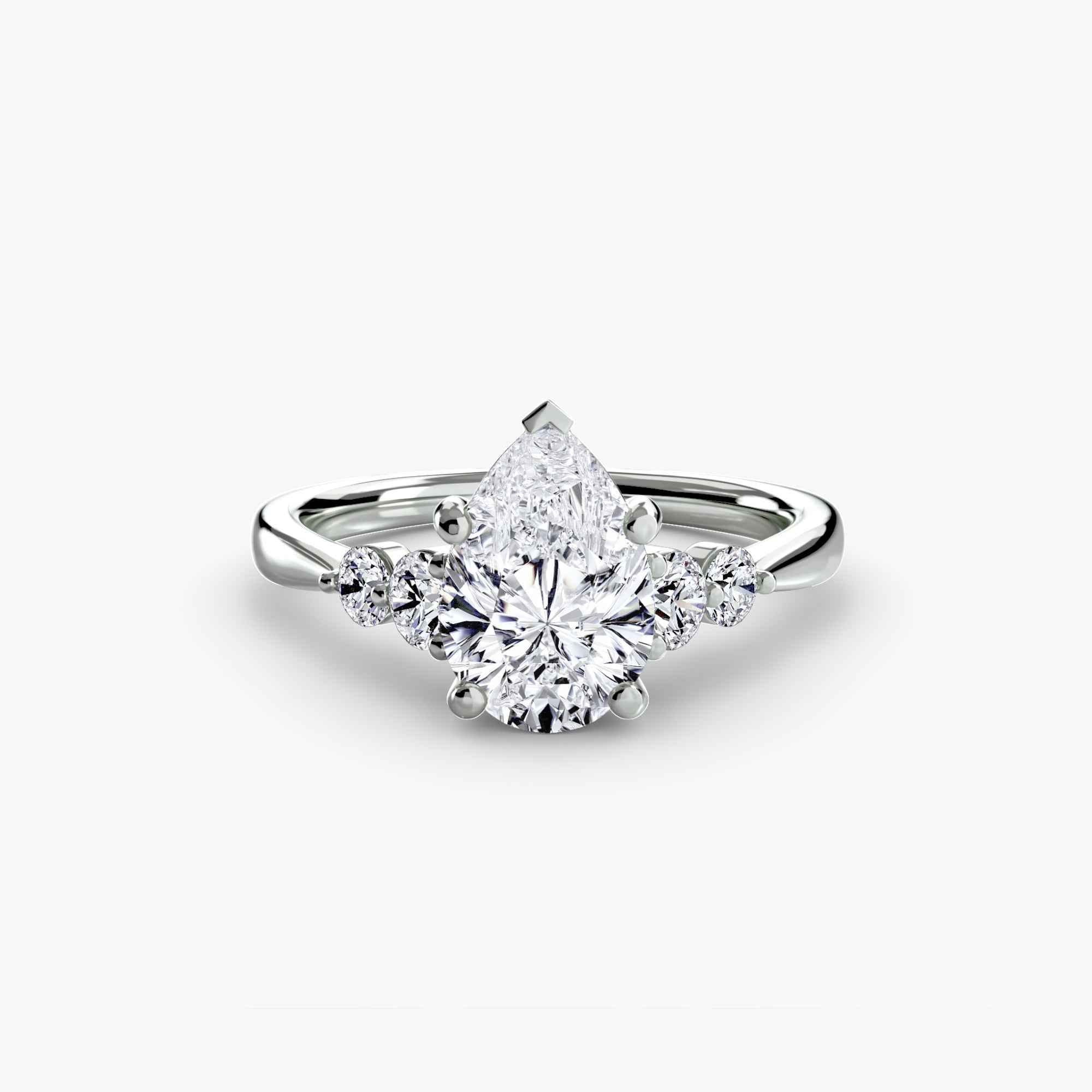 Solitaire with Shoulder Accents 2