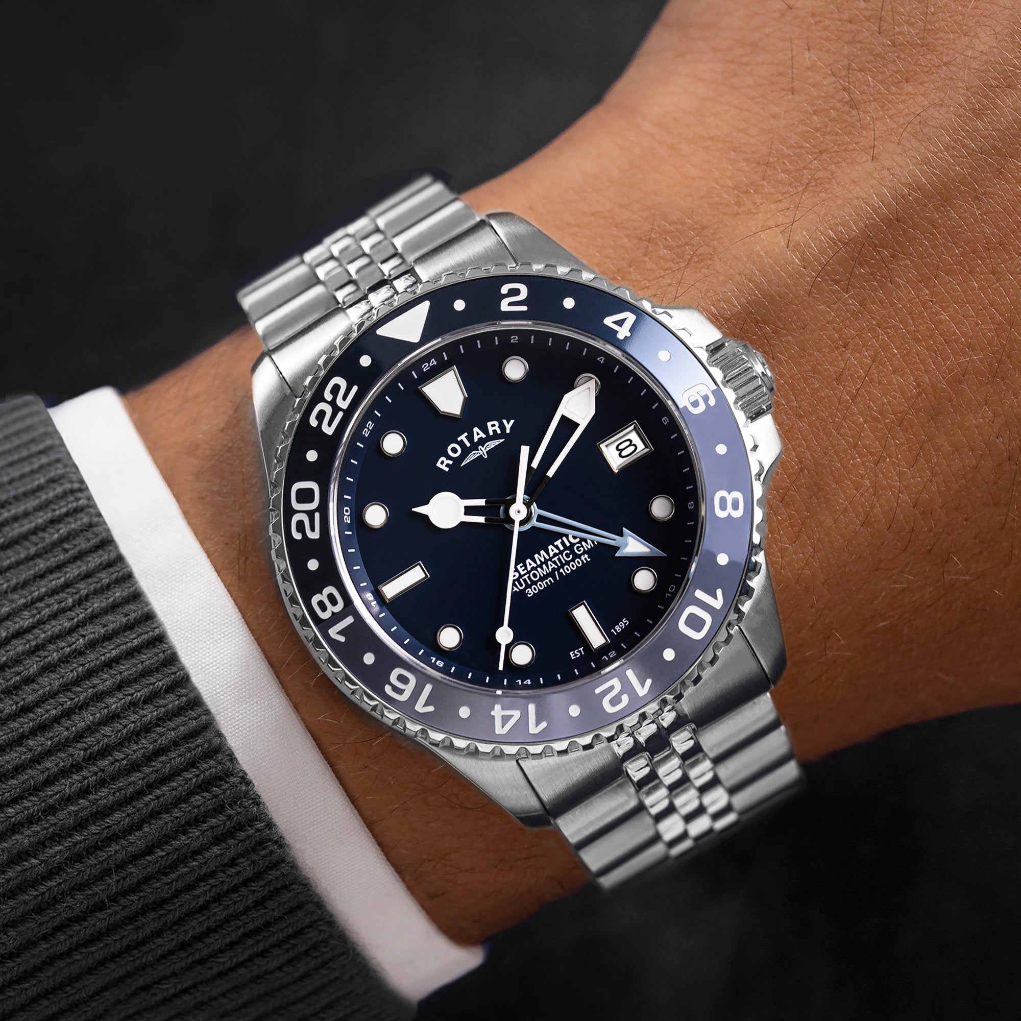 Rotary Men's Seamatic GMT 300M Watch - RGB10005/04