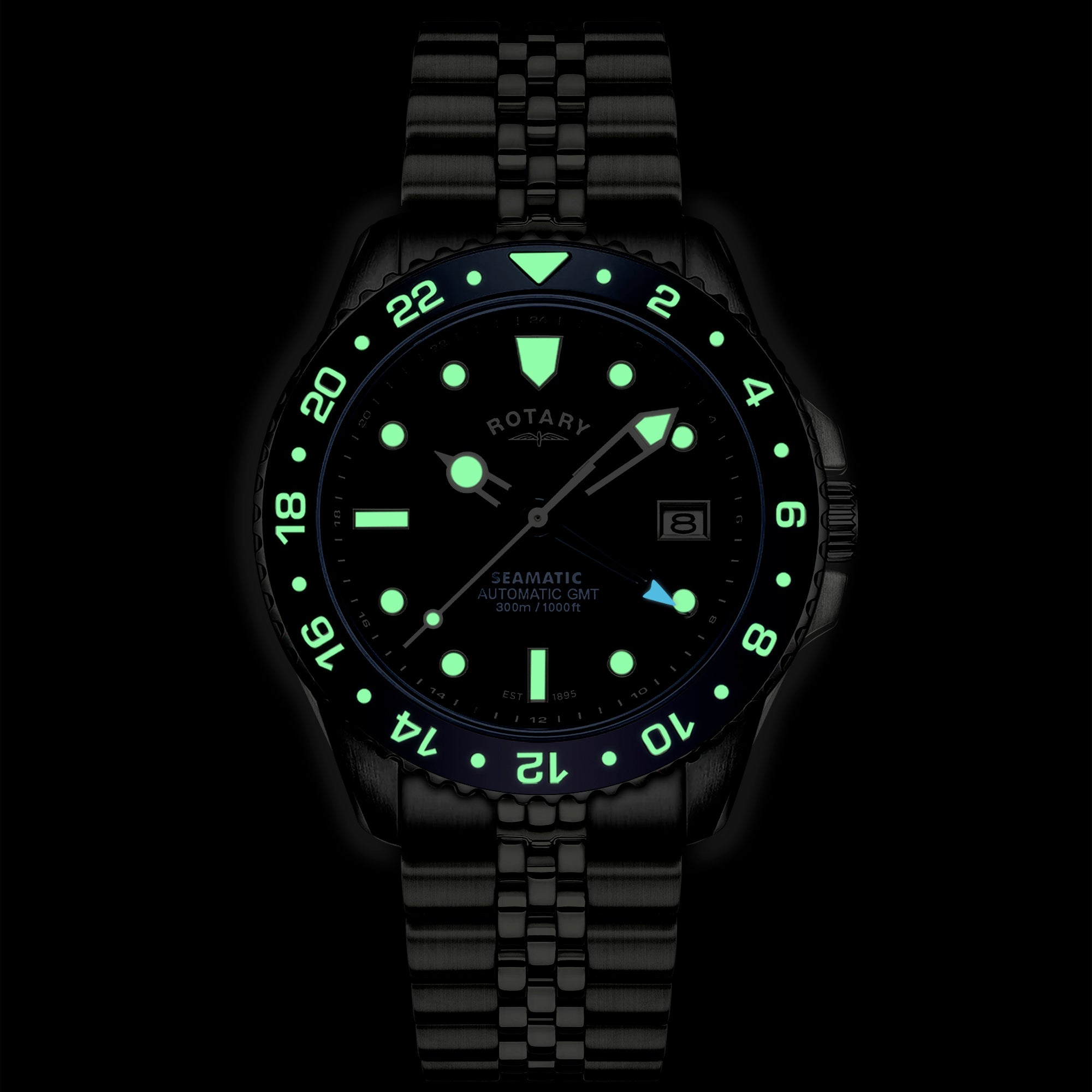 Rotary Men's Seamatic GMT 300M Watch - RGB10005/04