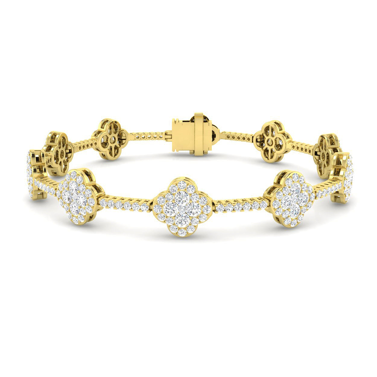 18ct Gold Diamond Shape Bracelet - LM1009 - Hallmark Jewellers Formby & The Jewellers Bench Widnes