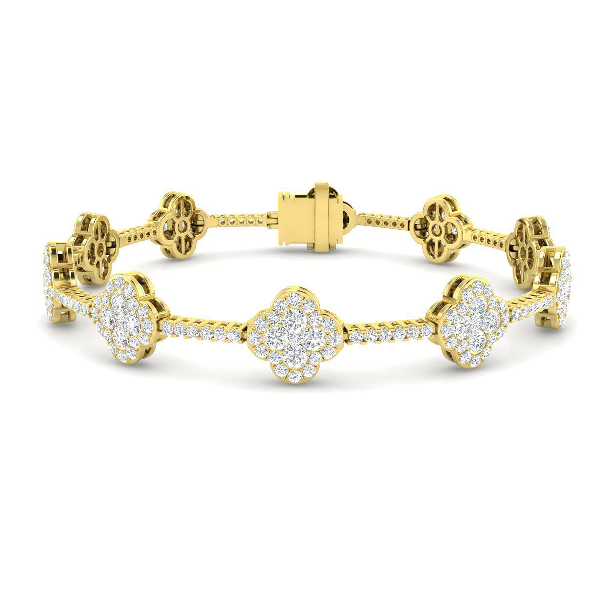 18ct Gold Diamond Shape Bracelet - LM1010 - Hallmark Jewellers Formby & The Jewellers Bench Widnes