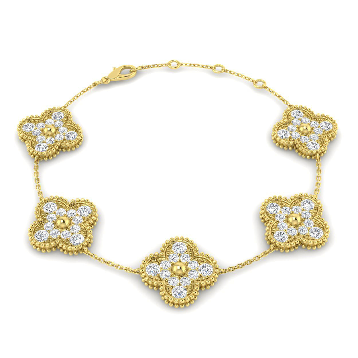 18ct Yellow Gold Diamond Shape Bracelet - LM1003 - Hallmark Jewellers Formby & The Jewellers Bench Widnes