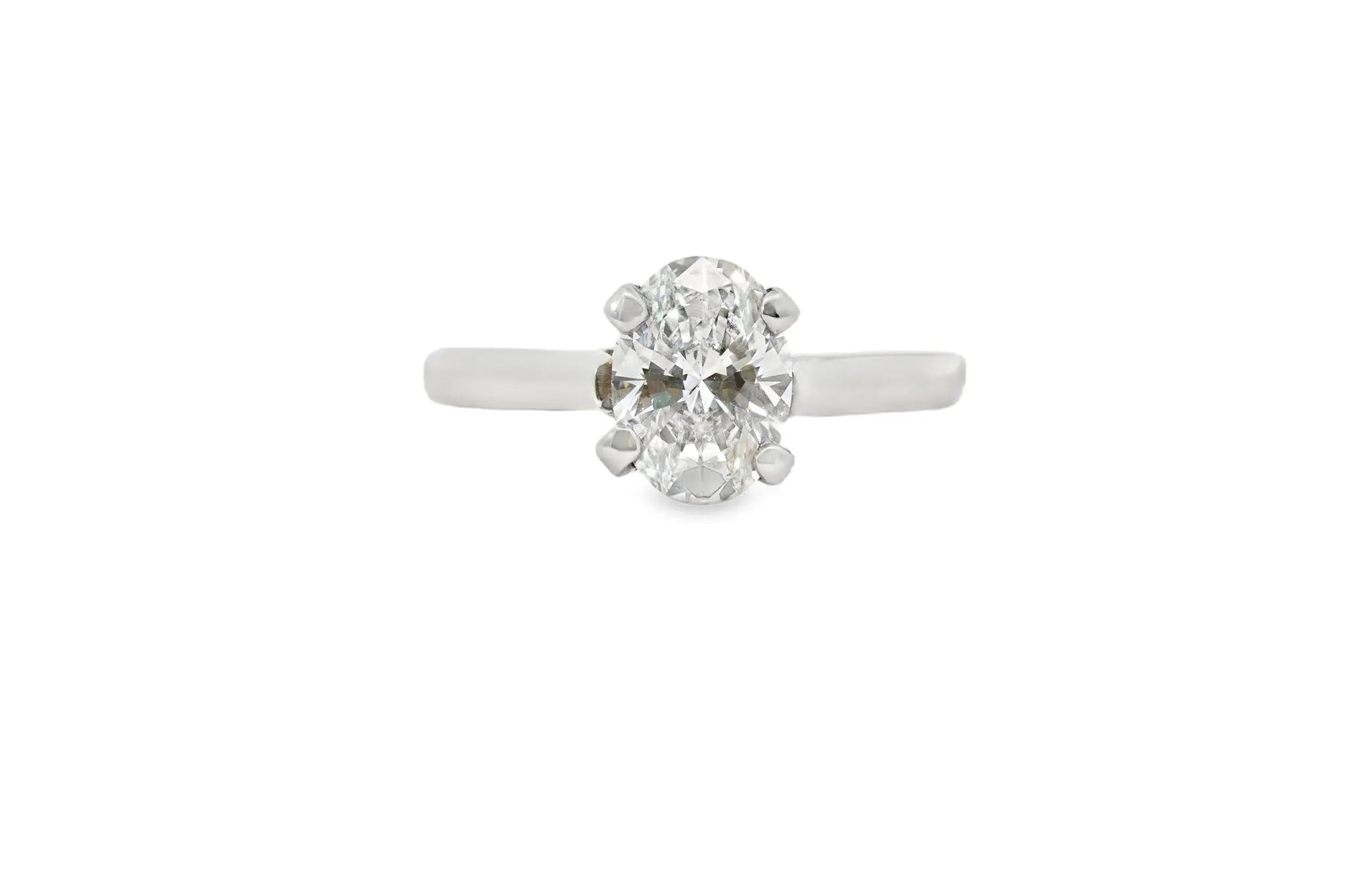 Platinum Lab Diamond Oval Solitaire Ring 1.79ct - SM1027 - Hallmark Jewellers Formby & The Jewellers Bench Widnes