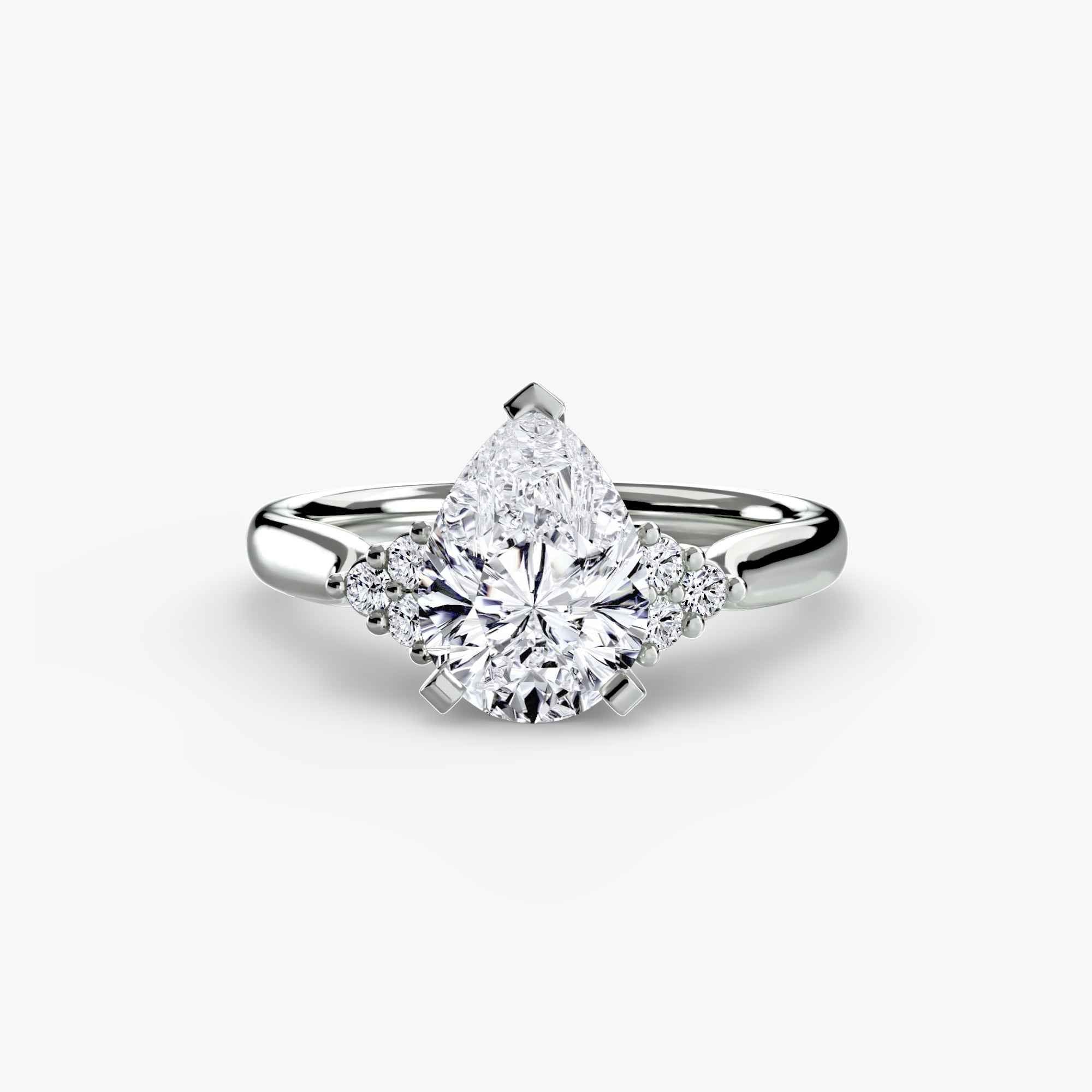 Solitaire with Cluster Shoulders 2