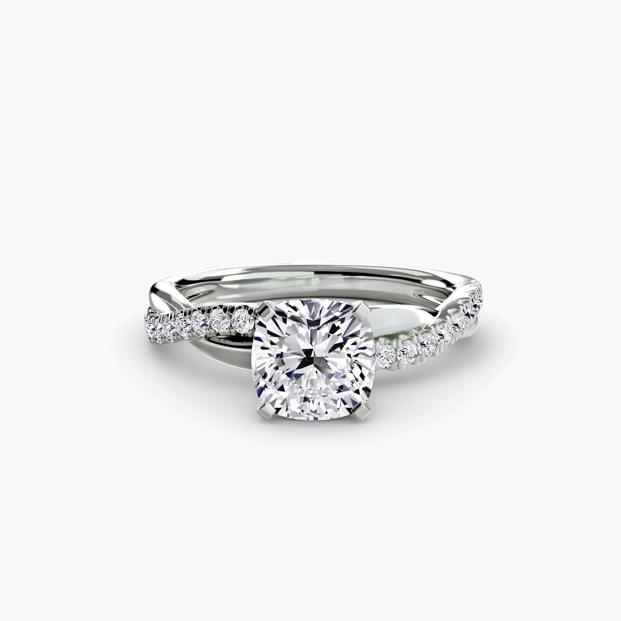 The Emerald Twist Pavé Ring