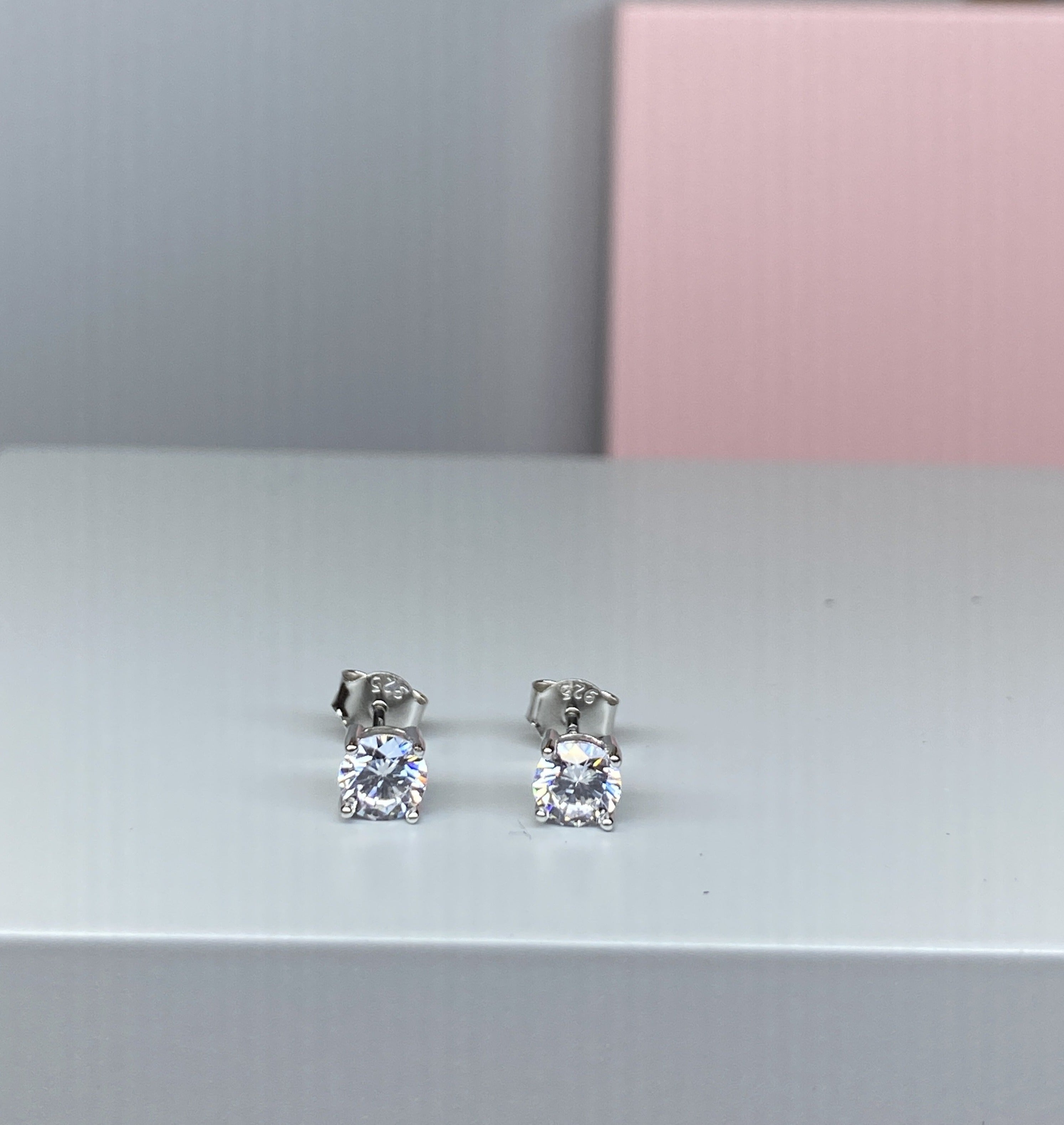 Sterling Silver Round CZ Earrings - 5mm - Hallmark Jewellers Formby & The Jewellers Bench Widnes