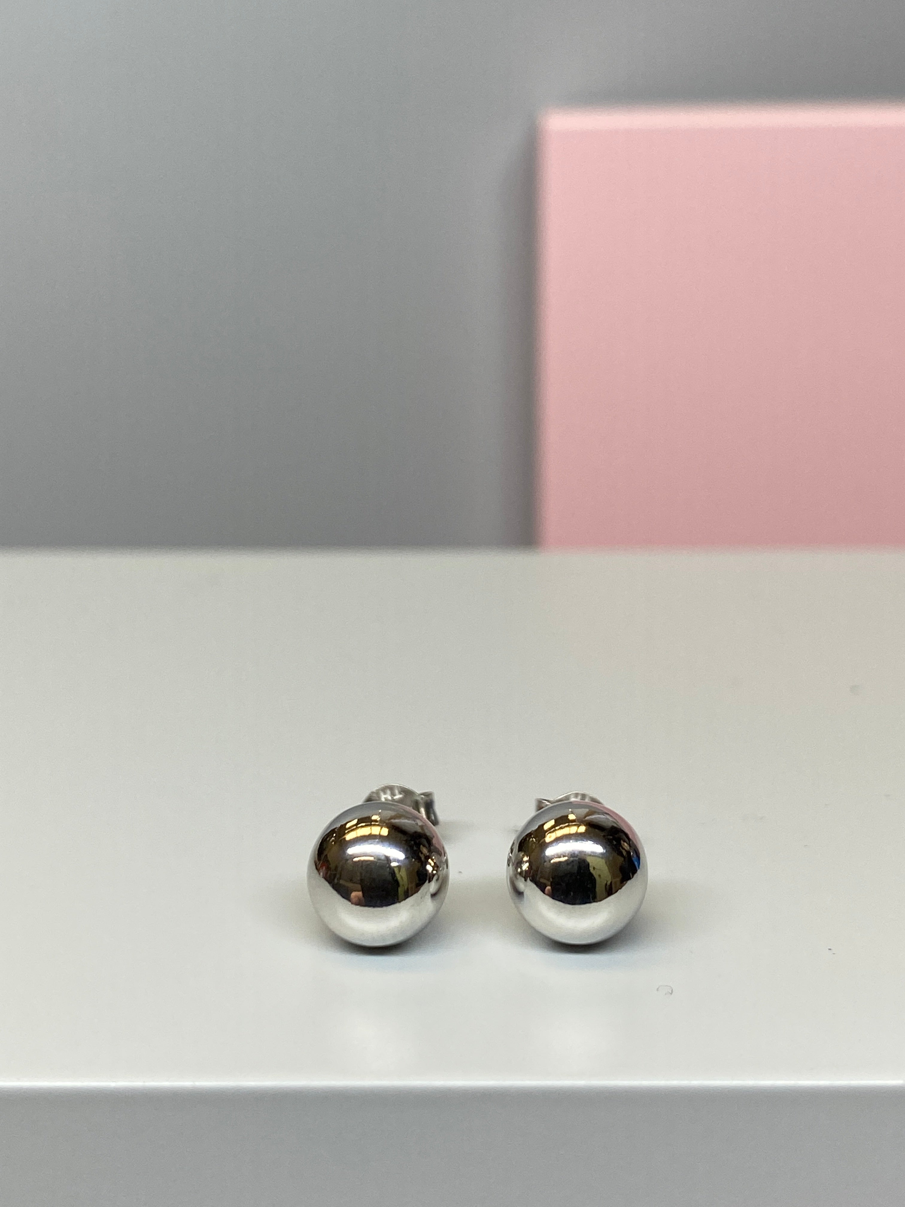 Sterling Silver Plain Bead Stud Earrings - 5mm - Hallmark Jewellers Formby & The Jewellers Bench Widnes