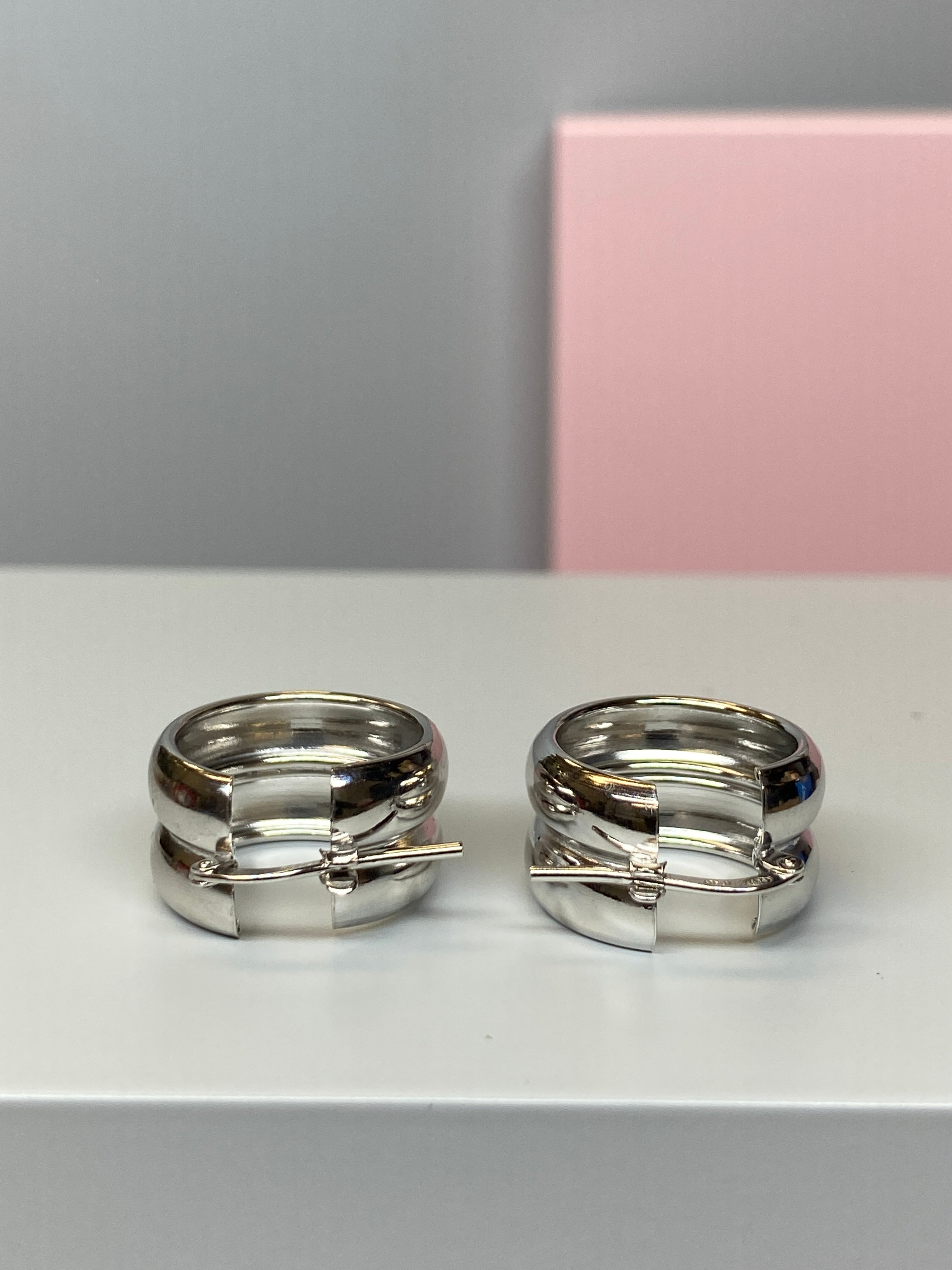 Sterling Silver Double Hoop Earrings - Hallmark Jewellers Formby & The Jewellers Bench Widnes