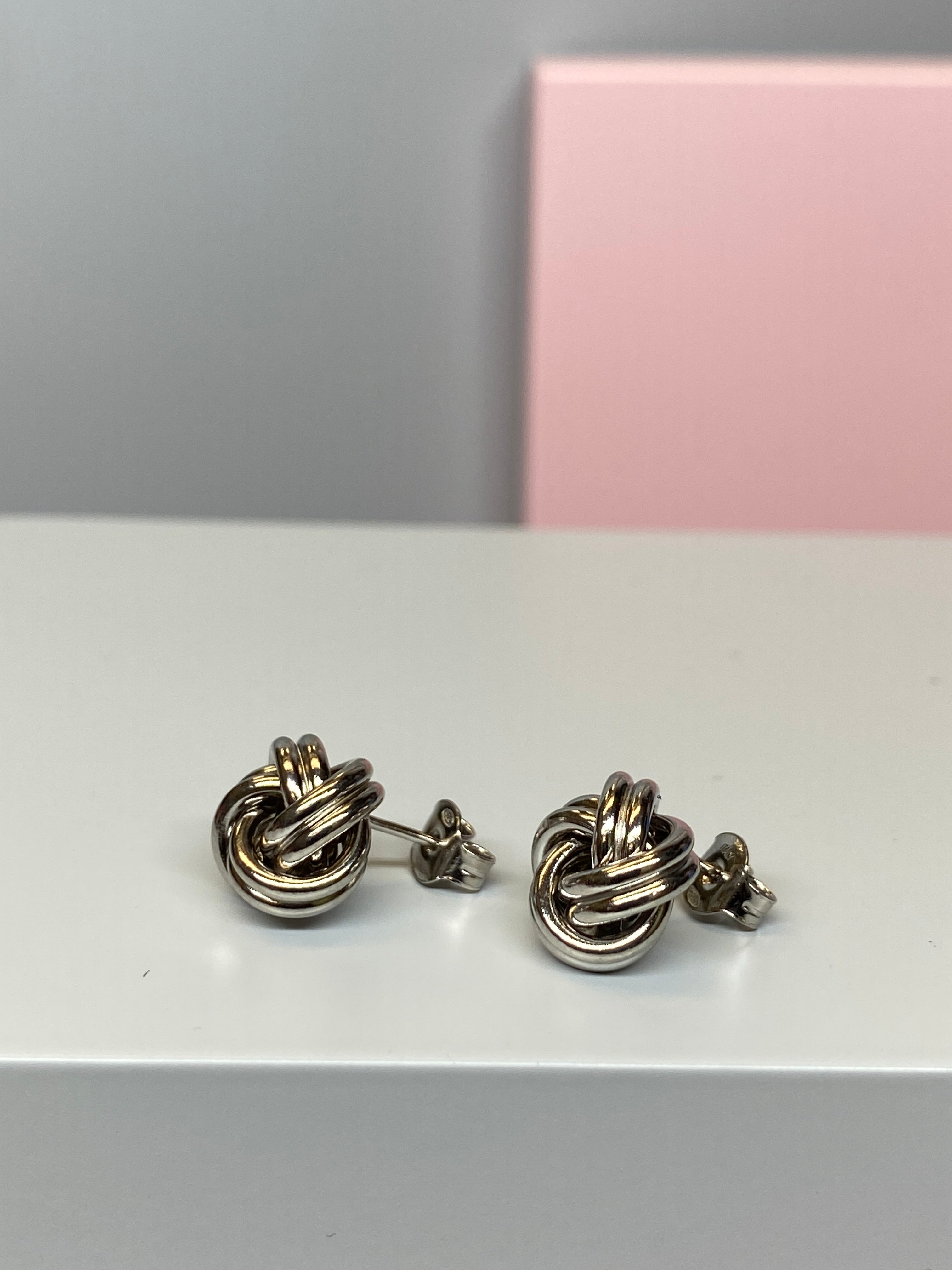 Sterling Silver Knot Earrings -11mm - Hallmark Jewellers Formby & The Jewellers Bench Widnes