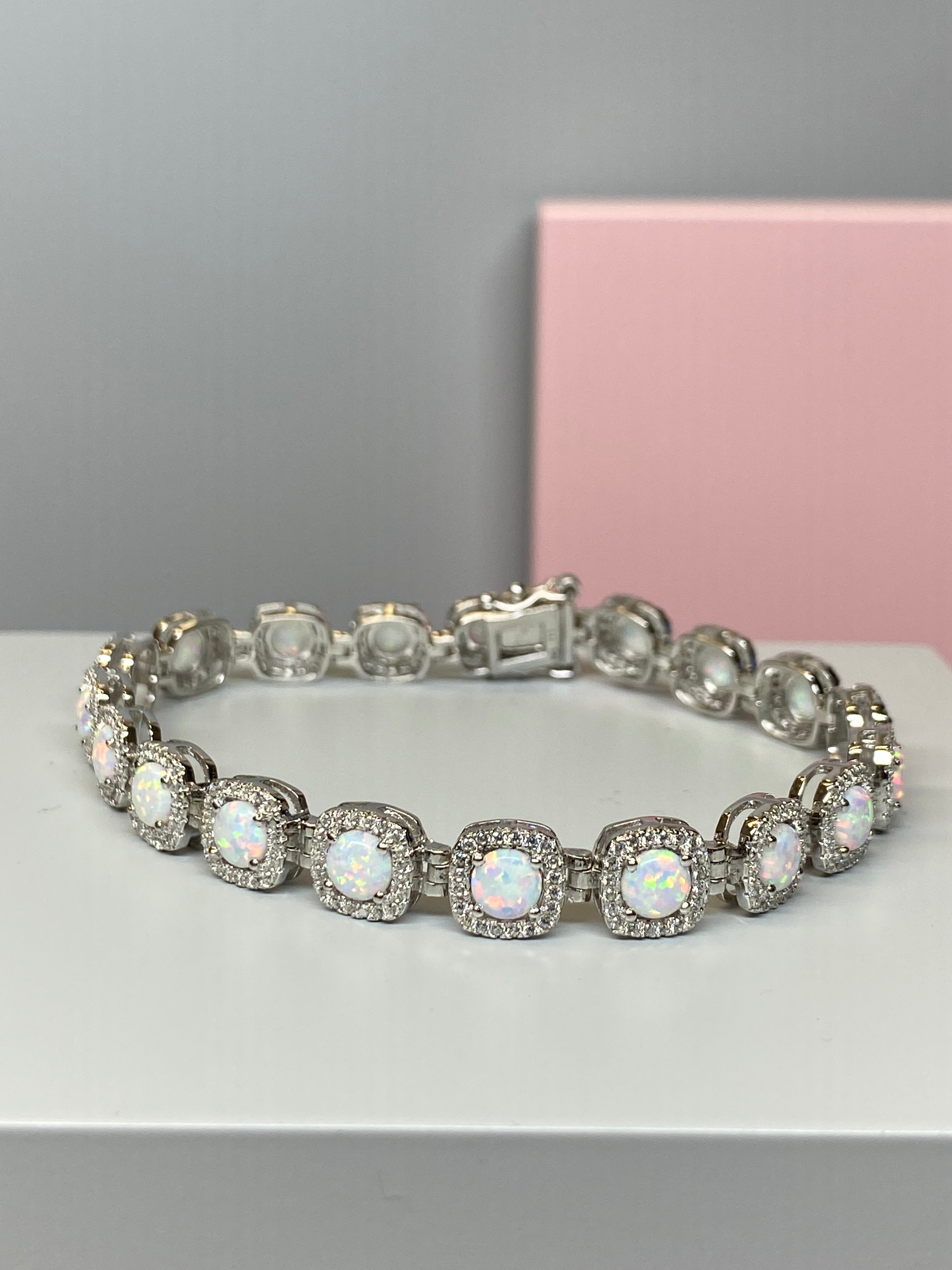 Silver 'Opal' & CZ Bracelet - Hallmark Jewellers Formby & The Jewellers Bench Widnes