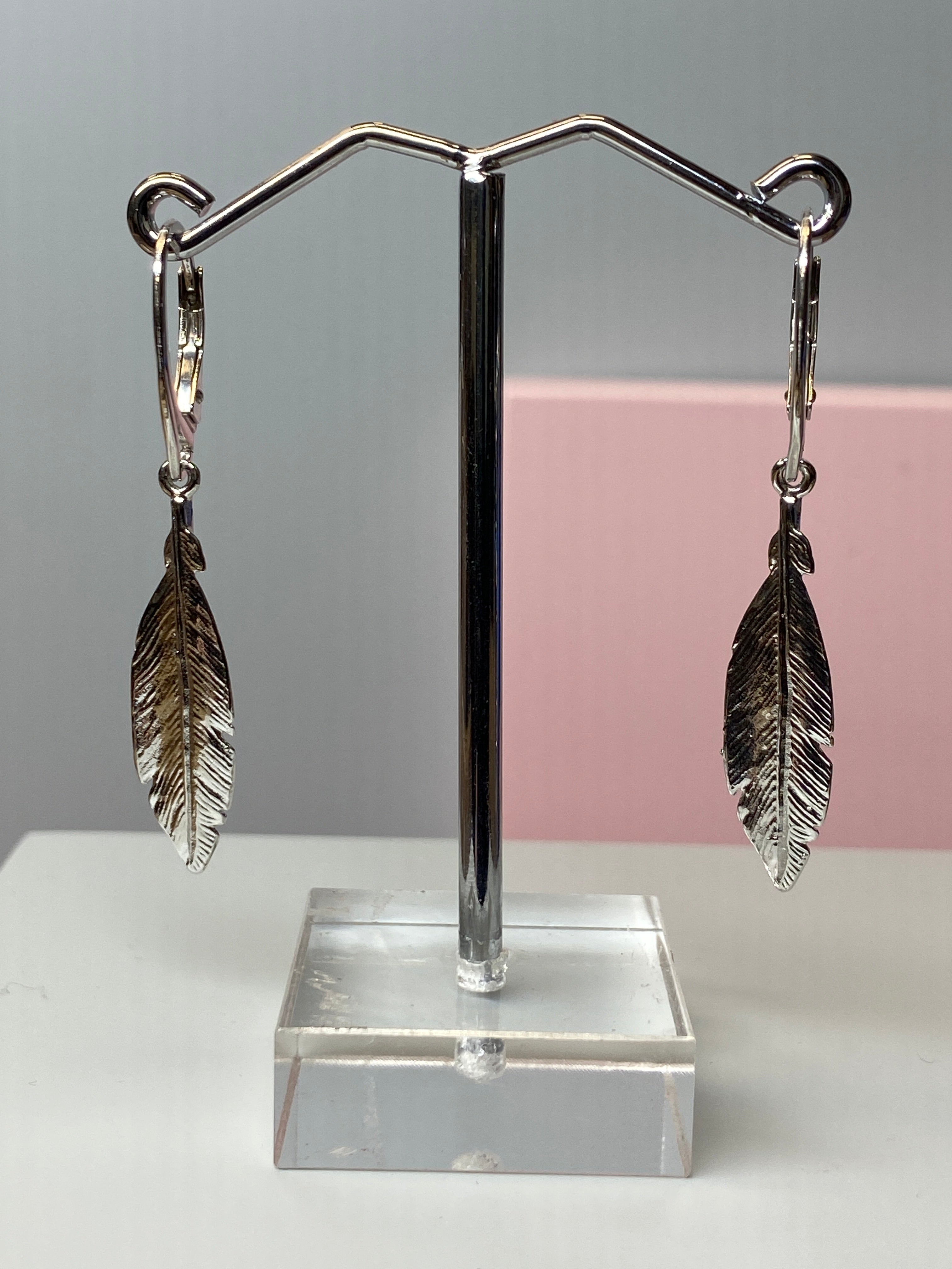 Sterling Silver Feather Drop Earrings - Hallmark Jewellers Formby & The Jewellers Bench Widnes
