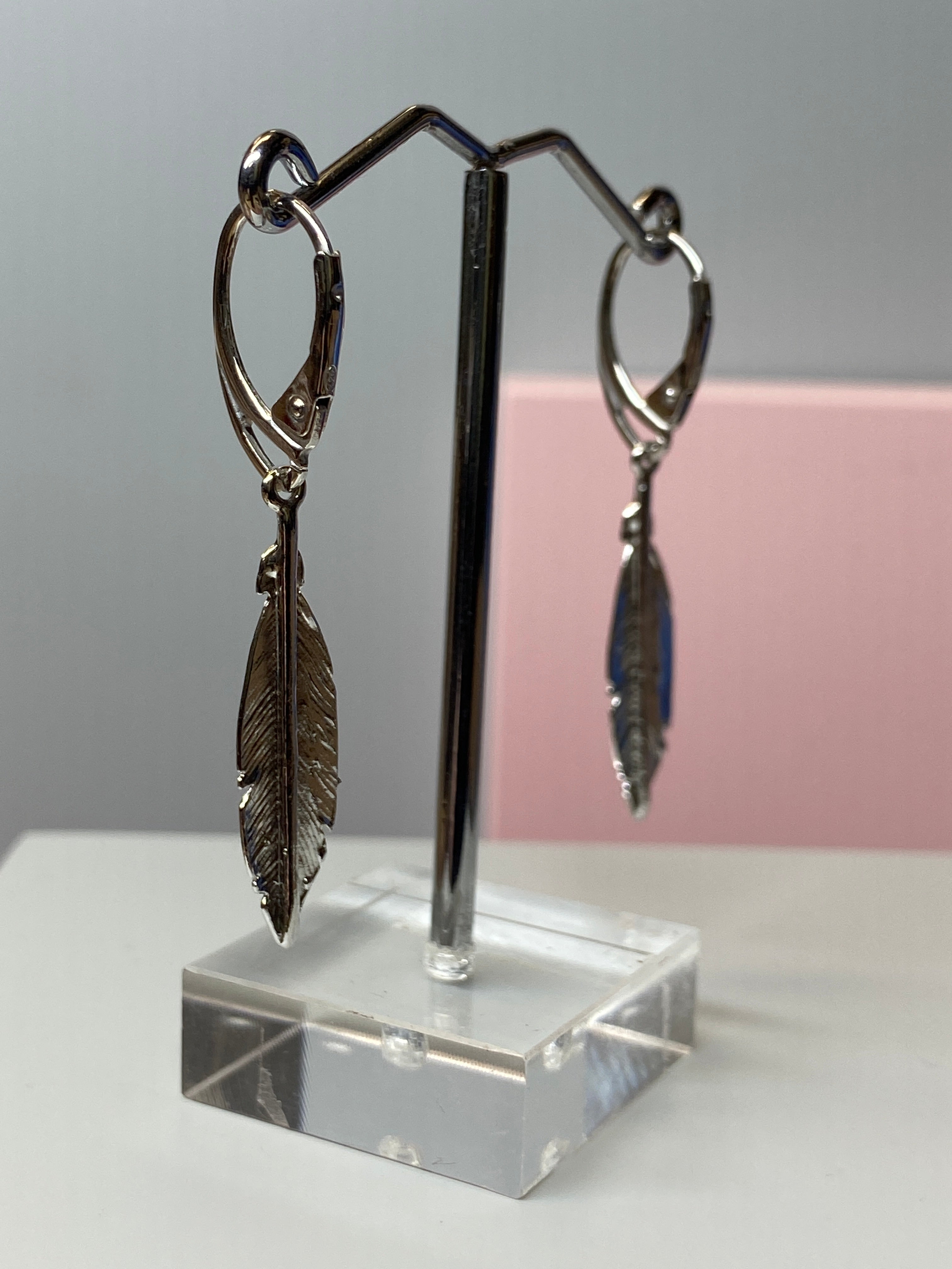 Sterling Silver Feather Drop Earrings - Hallmark Jewellers Formby & The Jewellers Bench Widnes