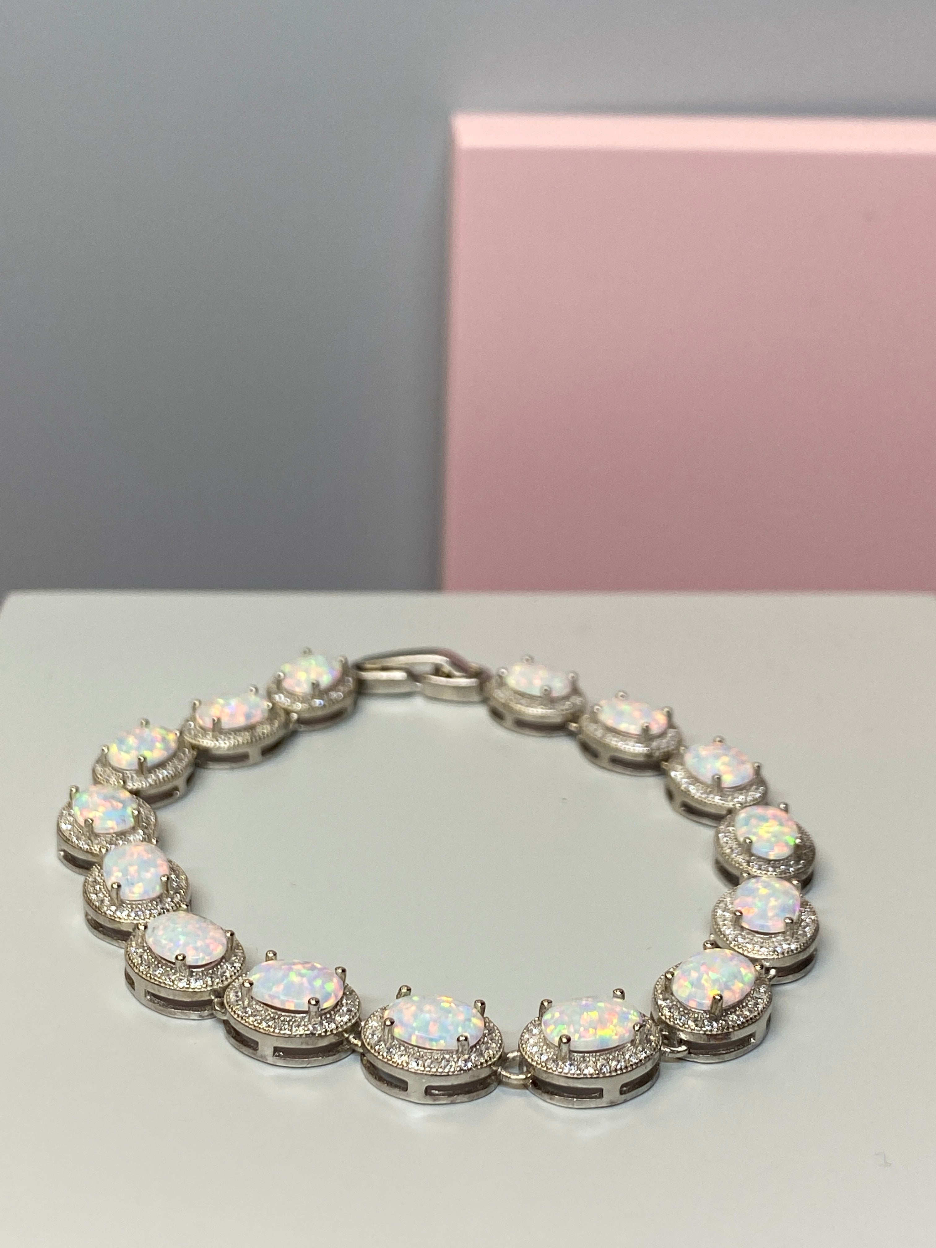 Silver Oval 'Opal' Bracelet - Hallmark Jewellers Formby & The Jewellers Bench Widnes