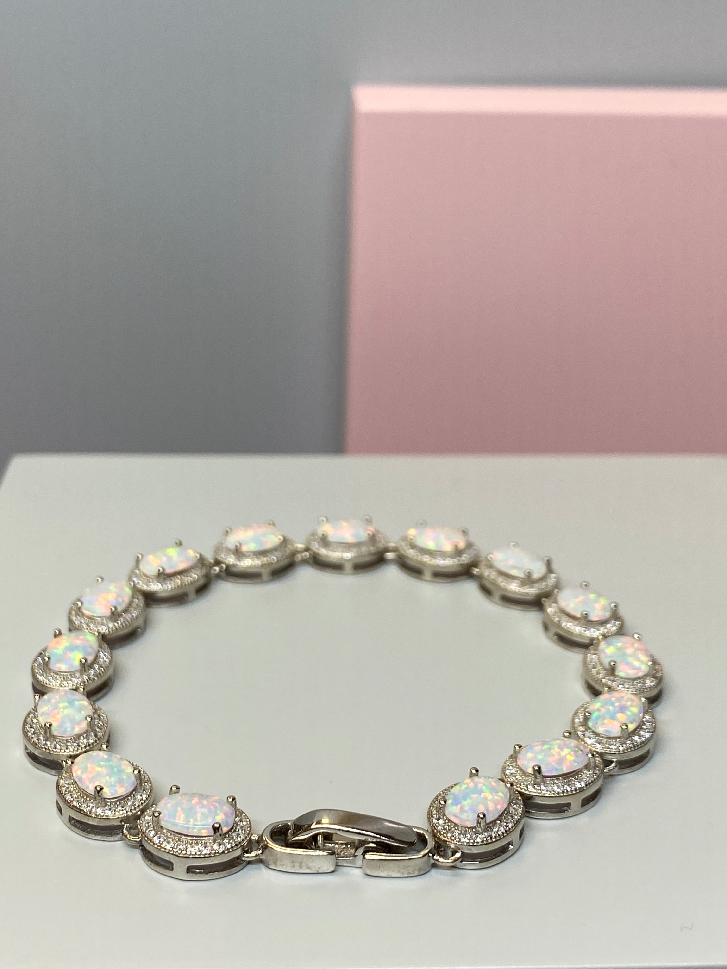 Silver Oval 'Opal' Bracelet - Hallmark Jewellers Formby & The Jewellers Bench Widnes
