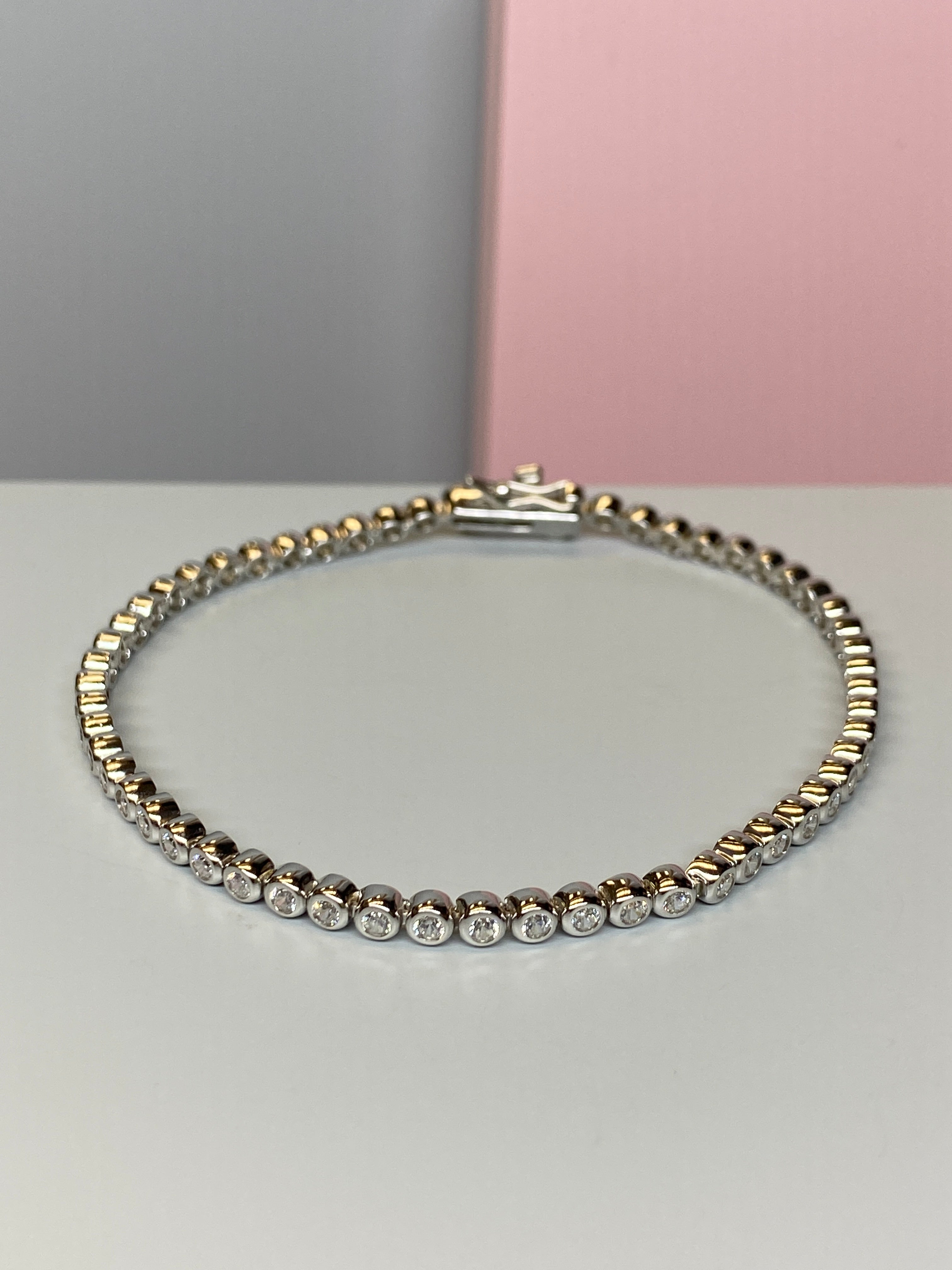 Silver Tennis & CZ Bracelet - Hallmark Jewellers Formby & The Jewellers Bench Widnes