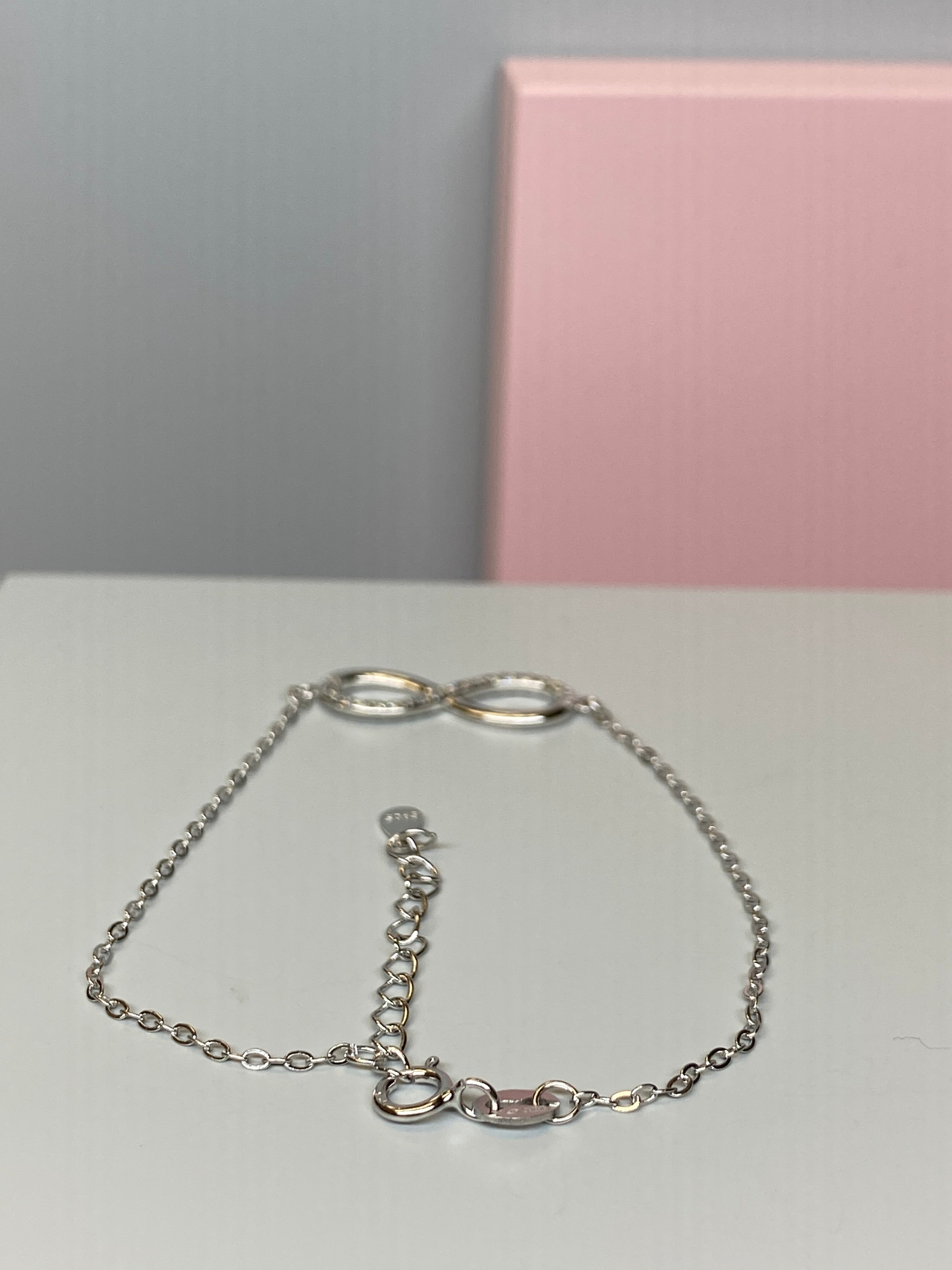 Silver Infinity & CZ Bracelet - Hallmark Jewellers Formby & The Jewellers Bench Widnes