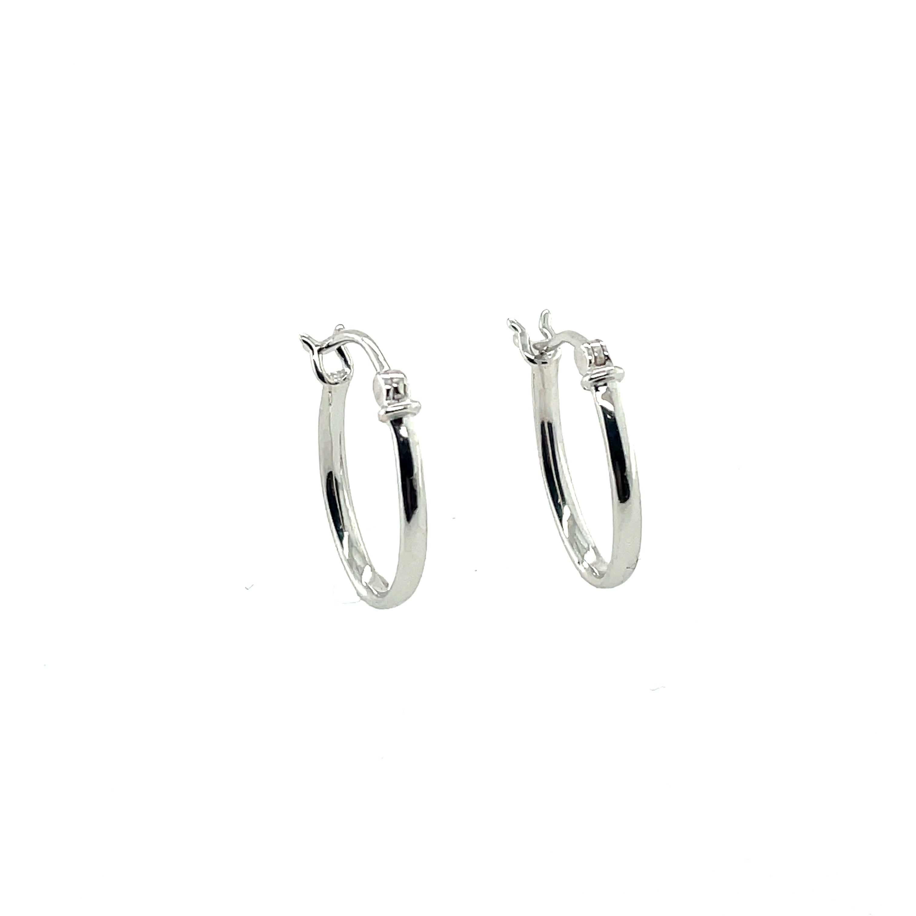 Silver Hoop Earrings - MJ022 - Hallmark Jewellers Formby & The Jewellers Bench Widnes