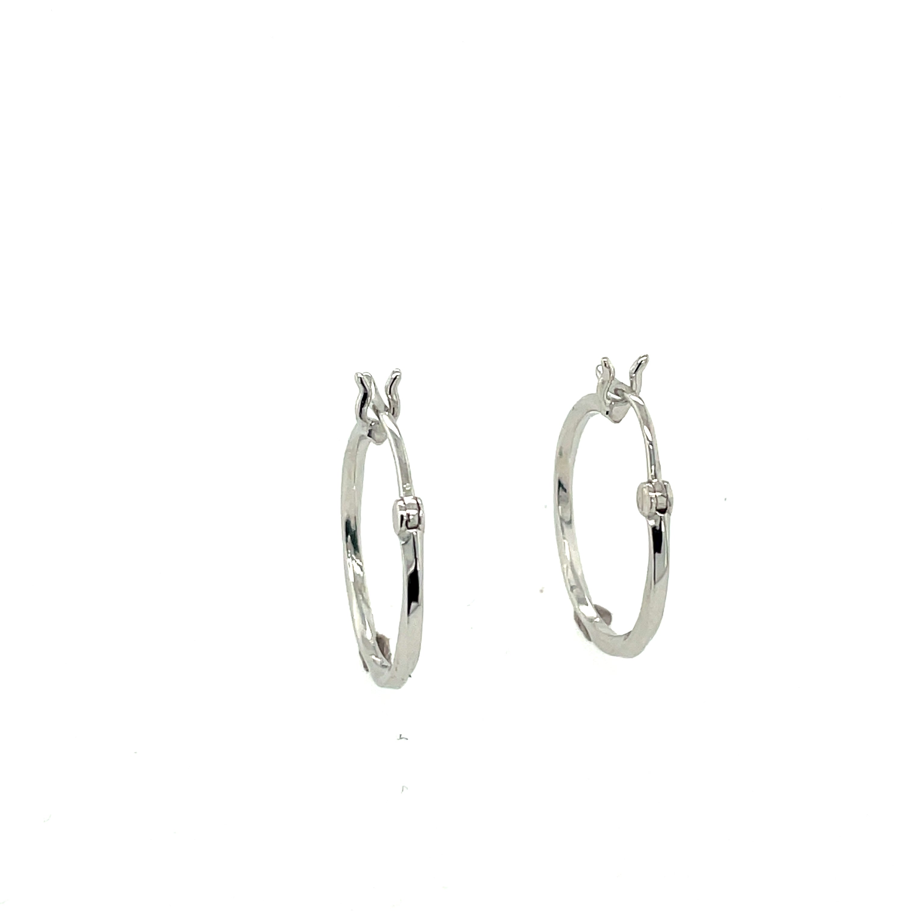 Silver Hoop Earrings - MJ019 - Hallmark Jewellers Formby & The Jewellers Bench Widnes