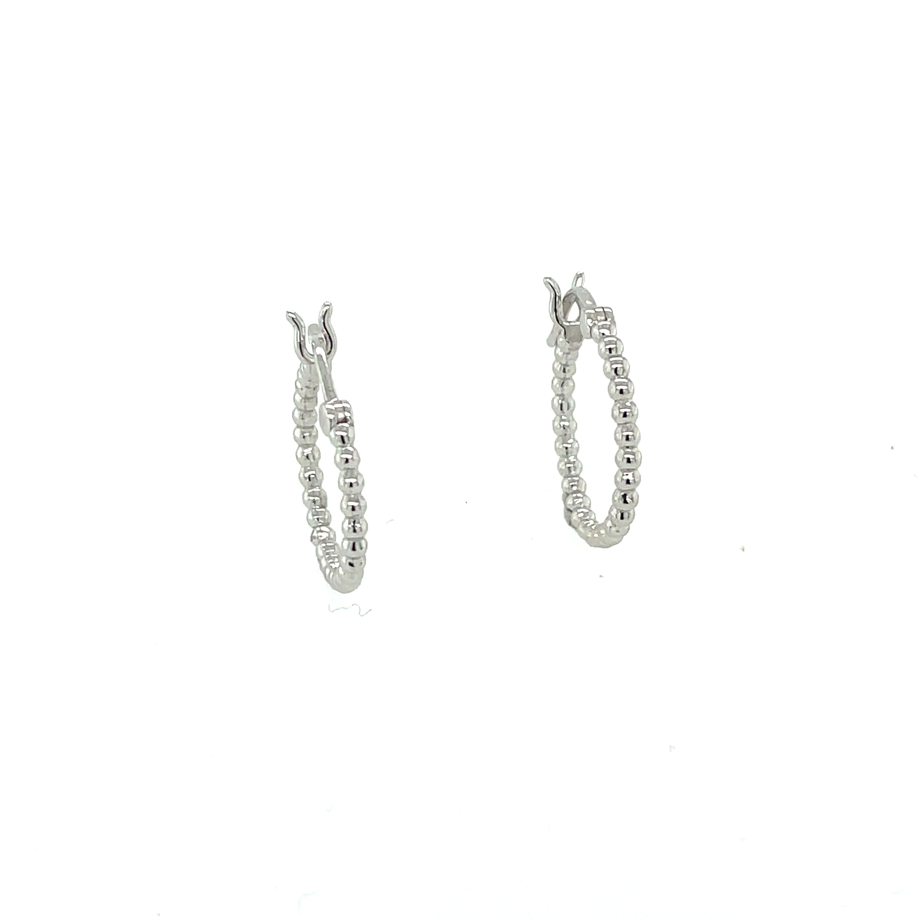 Silver Hoop Earrings - MJ025 - Hallmark Jewellers Formby & The Jewellers Bench Widnes