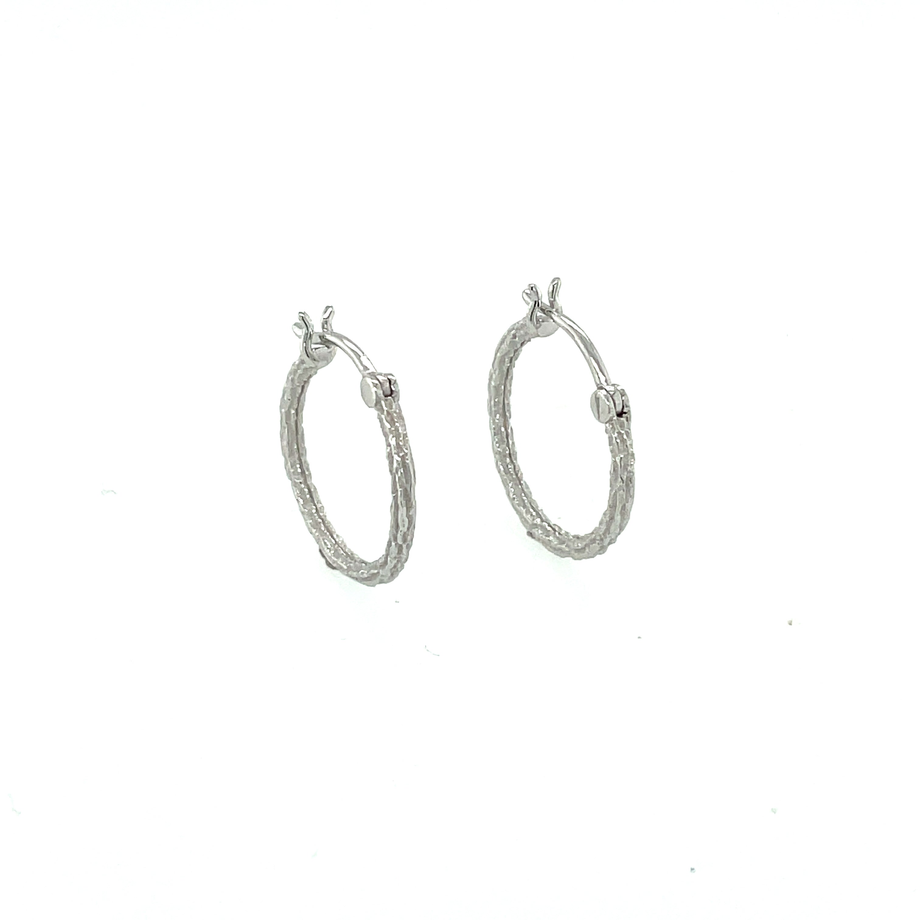 Silver Hoop Earrings - MJ023 - Hallmark Jewellers Formby & The Jewellers Bench Widnes