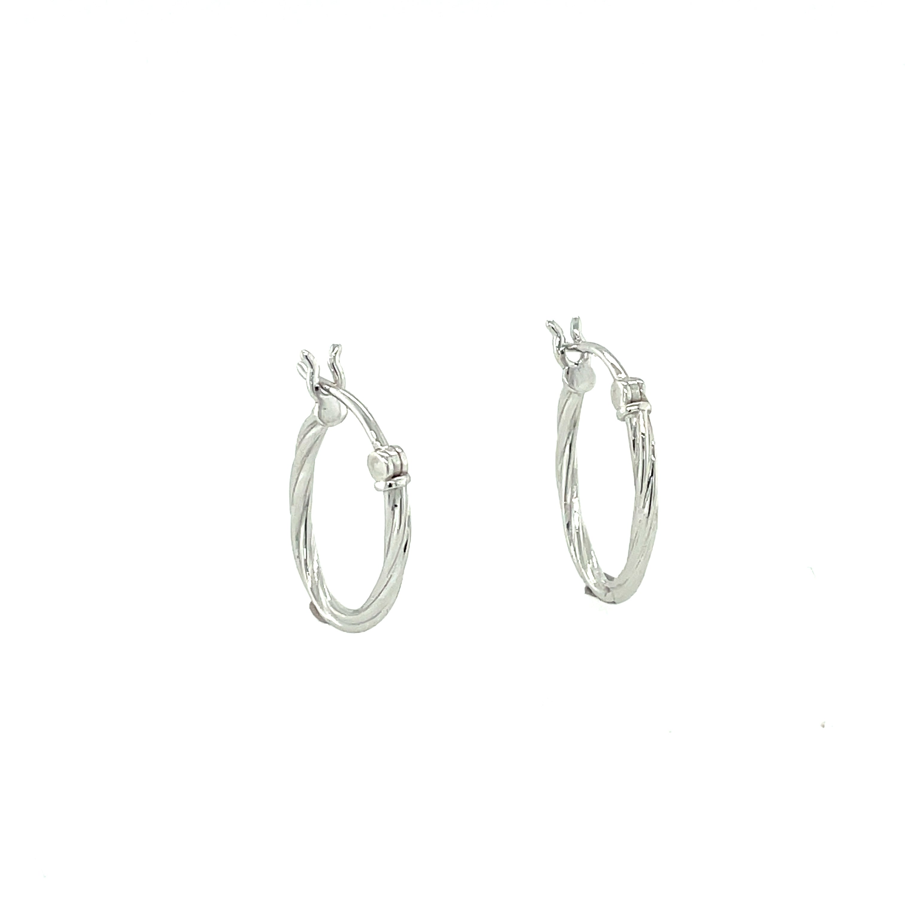 Silver Hoop Earrings - MJ024 - Hallmark Jewellers Formby & The Jewellers Bench Widnes