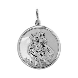 Sterling Silver St Christopher 26mm - CLA1021 - Hallmark Jewellers Formby & The Jewellers Bench Widnes