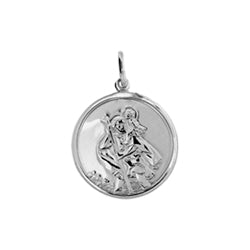 Sterling Silver St Christopher 20mm - CLA1019 - Hallmark Jewellers Formby & The Jewellers Bench Widnes