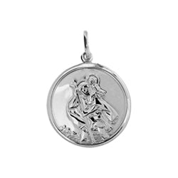 Sterling Silver St Christopher 22mm - CLA1020 - Hallmark Jewellers Formby & The Jewellers Bench Widnes