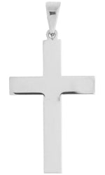 Sterling Silver Plain Cross 42mm - CLA1024 - Hallmark Jewellers Formby & The Jewellers Bench Widnes