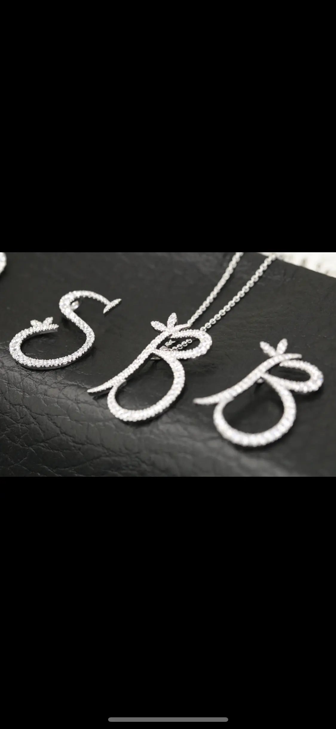 Sterling Silver & Full CZ Initial Large - MJI007 - Hallmark Jewellers Formby & The Jewellers Bench Widnes