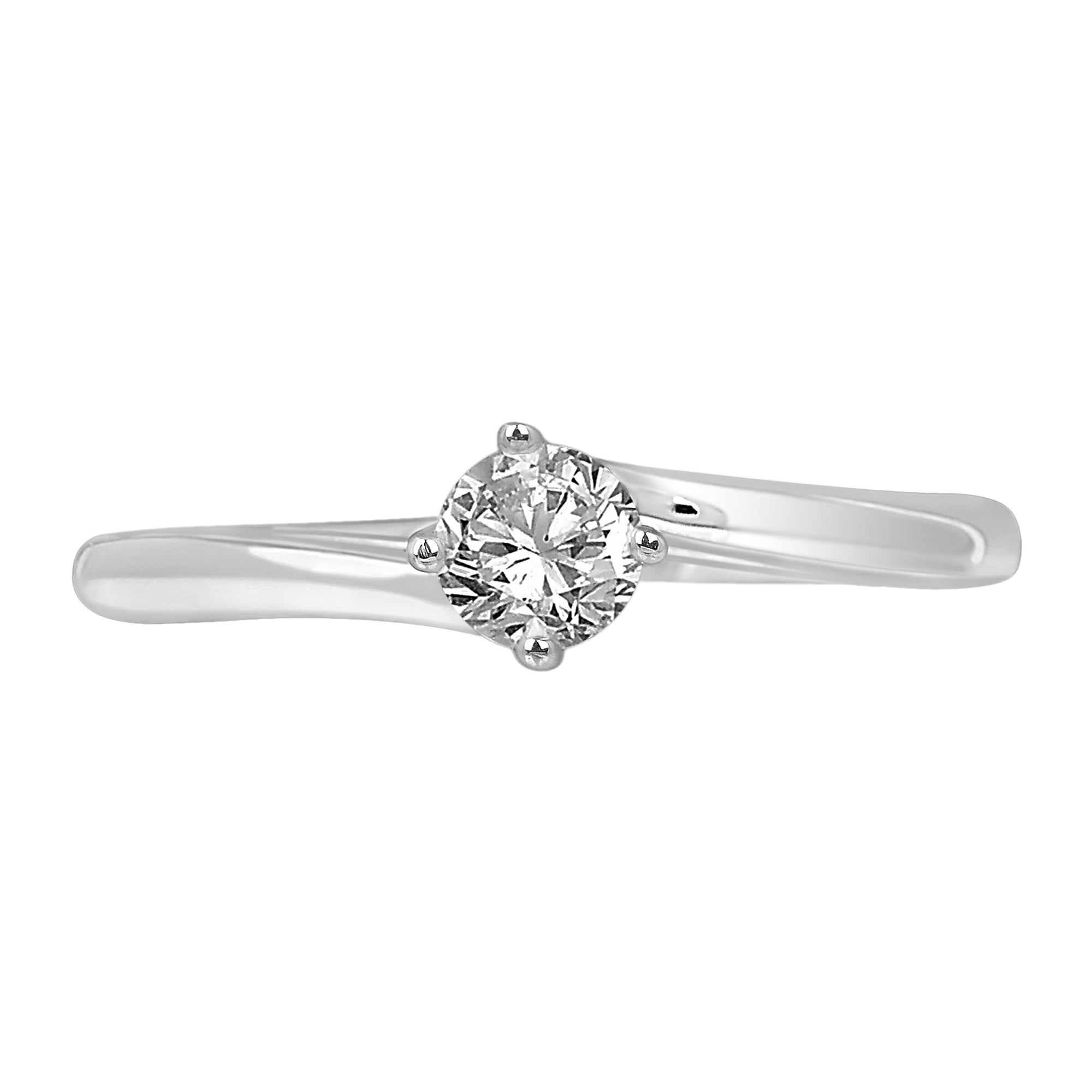 Sterling Silver Cubic Zirconia 0.50ct Ring - AK1003 - Hallmark Jewellers Formby & The Jewellers Bench Widnes