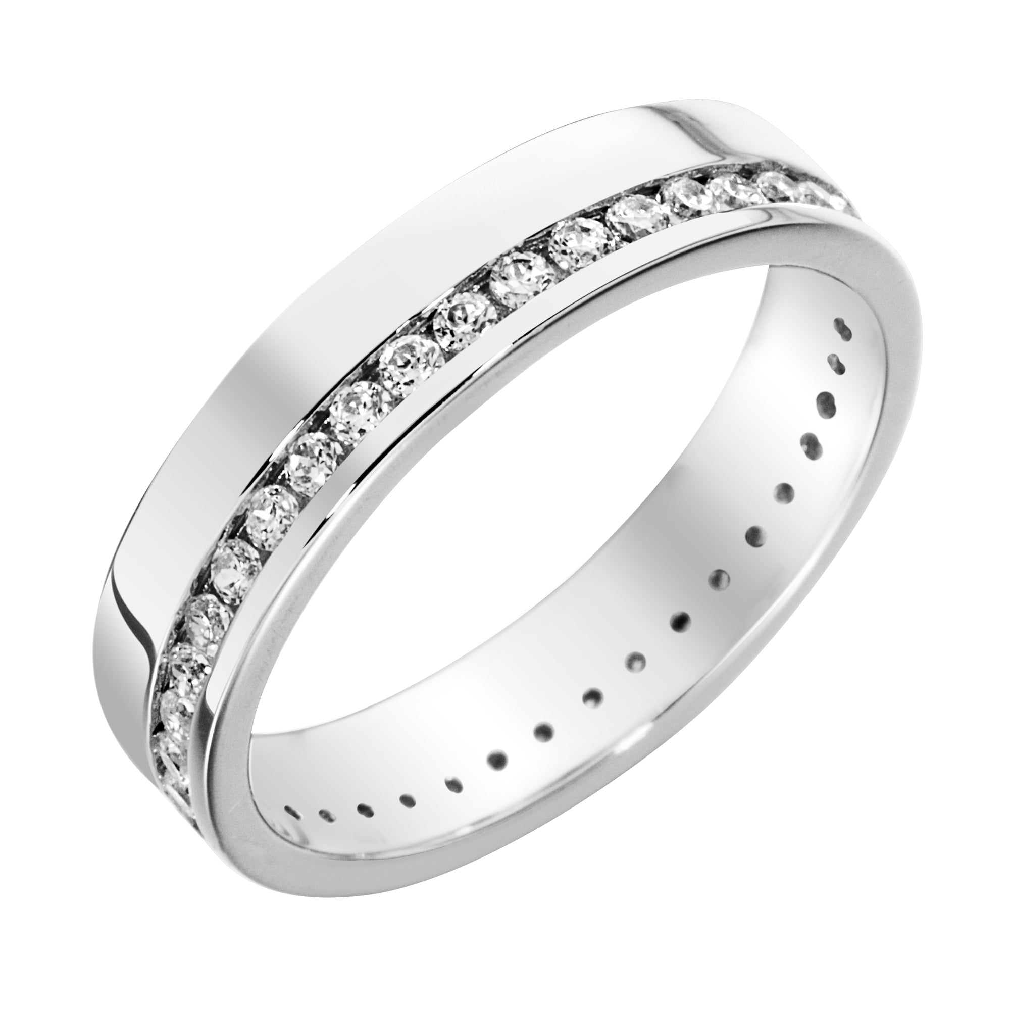 Sterling Silver Cubic Zirconia Ring - AK1007 - Hallmark Jewellers Formby & The Jewellers Bench Widnes