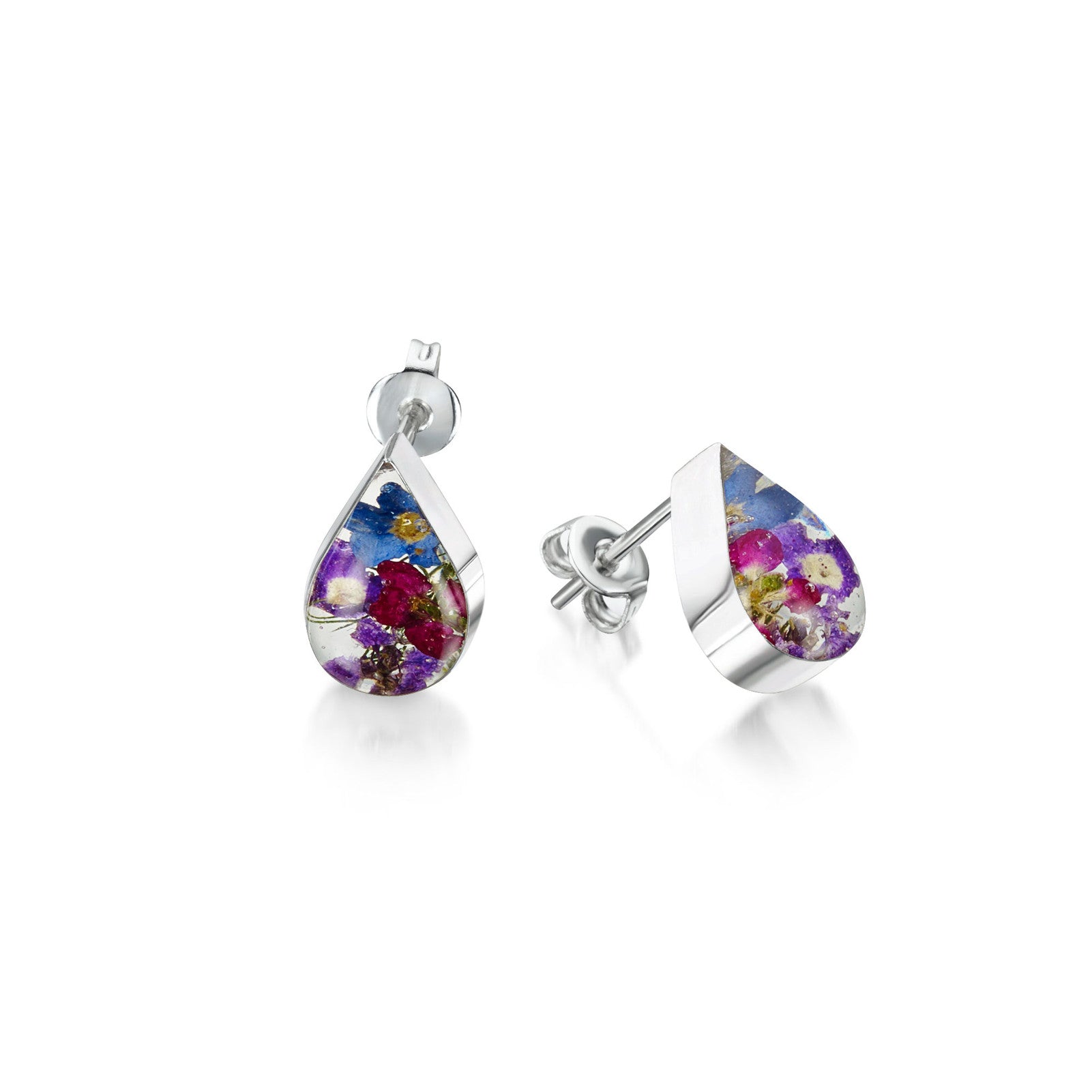 Flower Earrings - Sterling silver - BLE03 - Hallmark Jewellers Formby & The Jewellers Bench Widnes