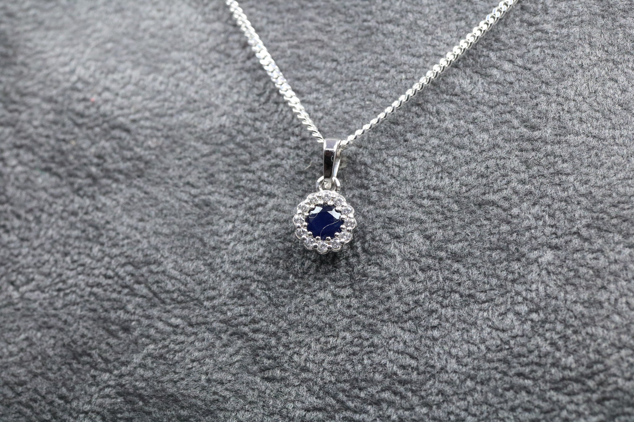 Sterling Silver & September Birthstone Pendant - AK1115 - Hallmark Jewellers Formby & The Jewellers Bench Widnes